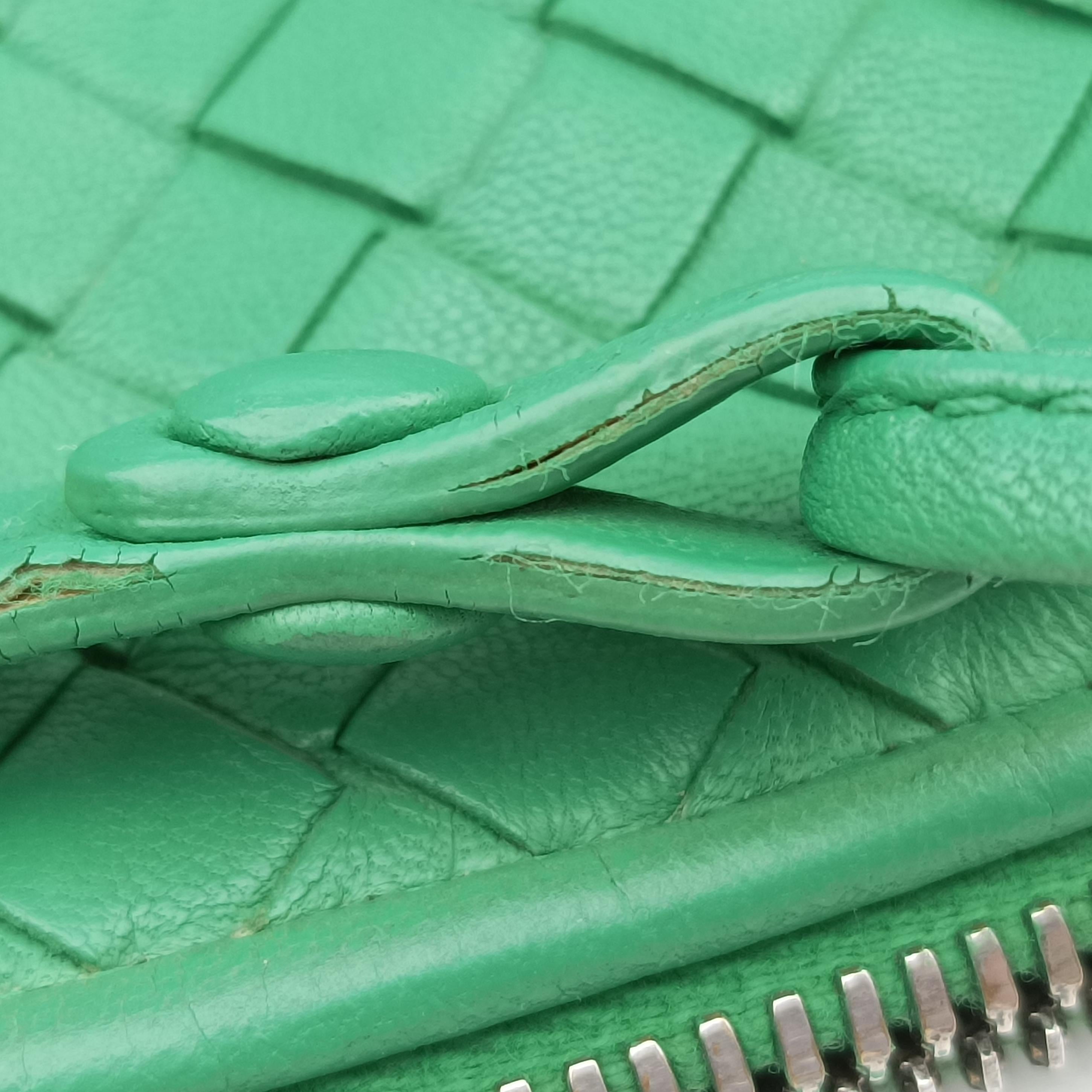 Pre-owned Bottega Veneta NODINI Intrecciato Green lambskin  shoulderbag | stylenewstar