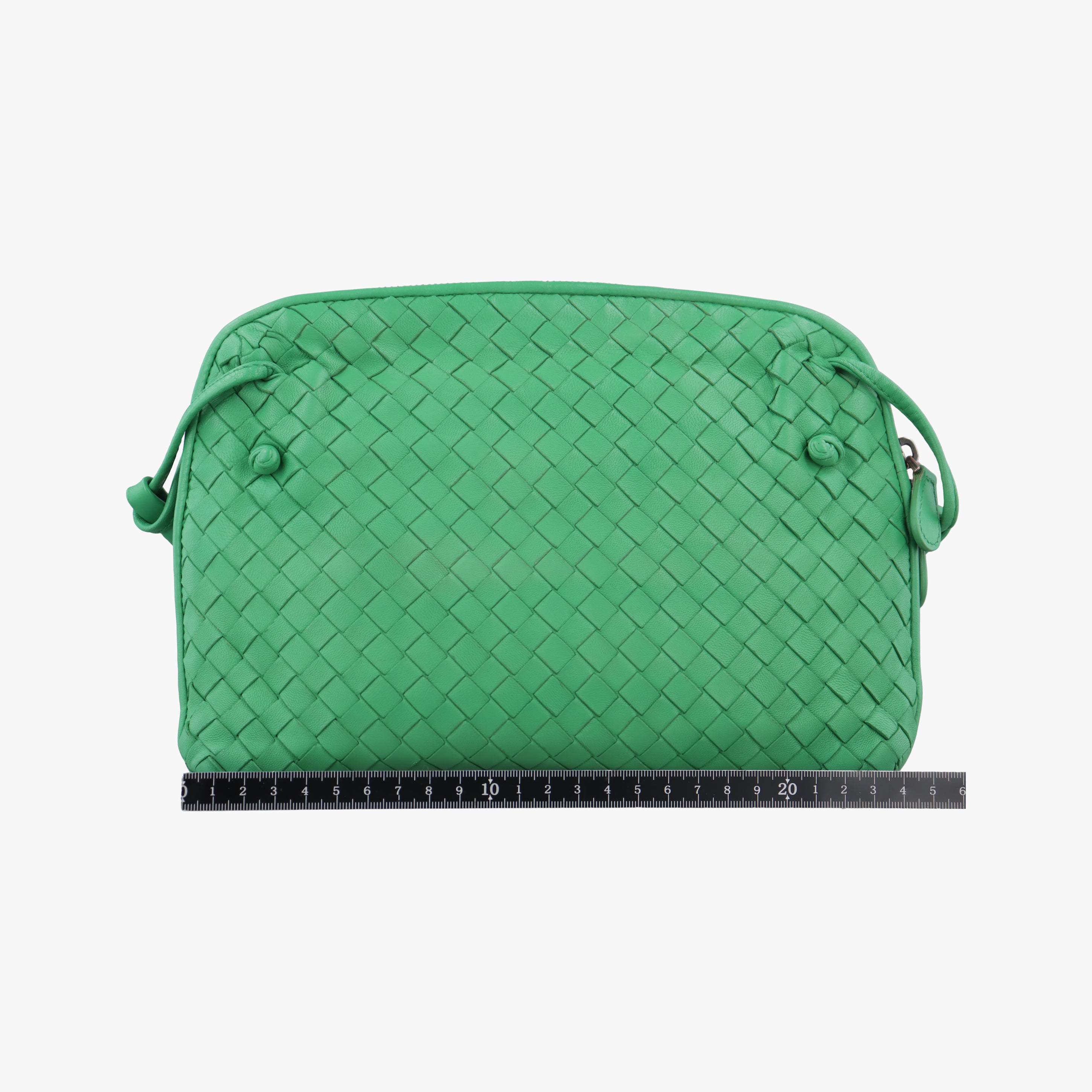 Pre-owned Bottega Veneta NODINI Intrecciato Green lambskin  shoulderbag | stylenewstar
