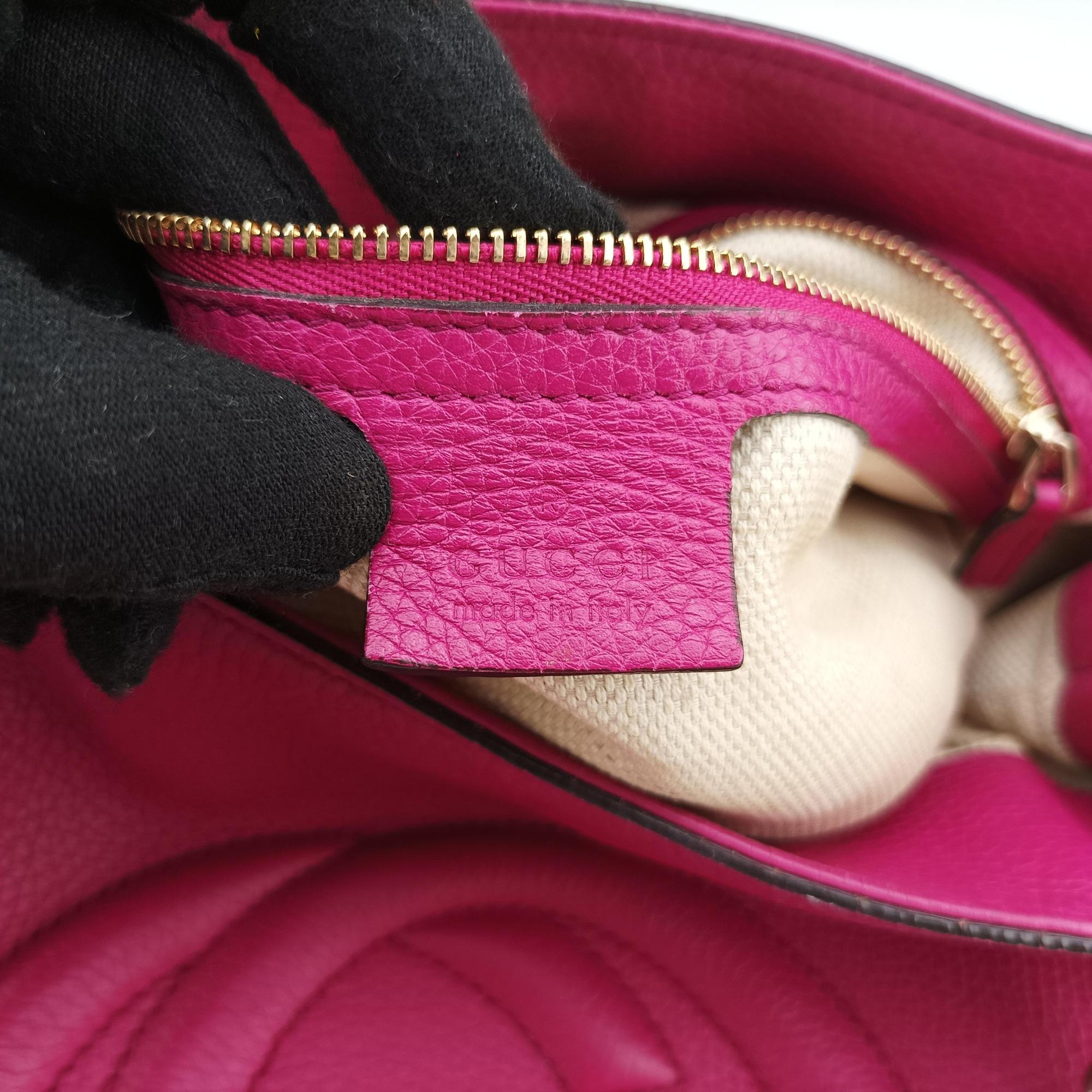 Pre-owned Gucci Soho Rose Leather 308982 shoulderbag | stylenewstar