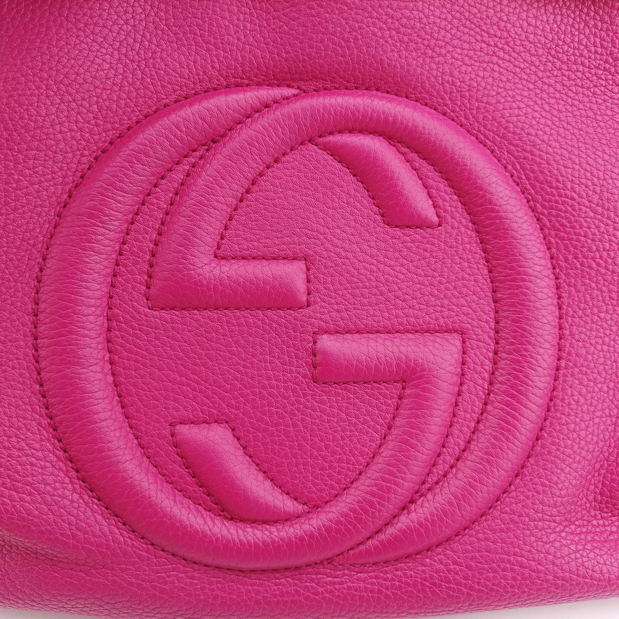 Pre-owned Gucci Soho Rose Leather 308982 shoulderbag | stylenewstar