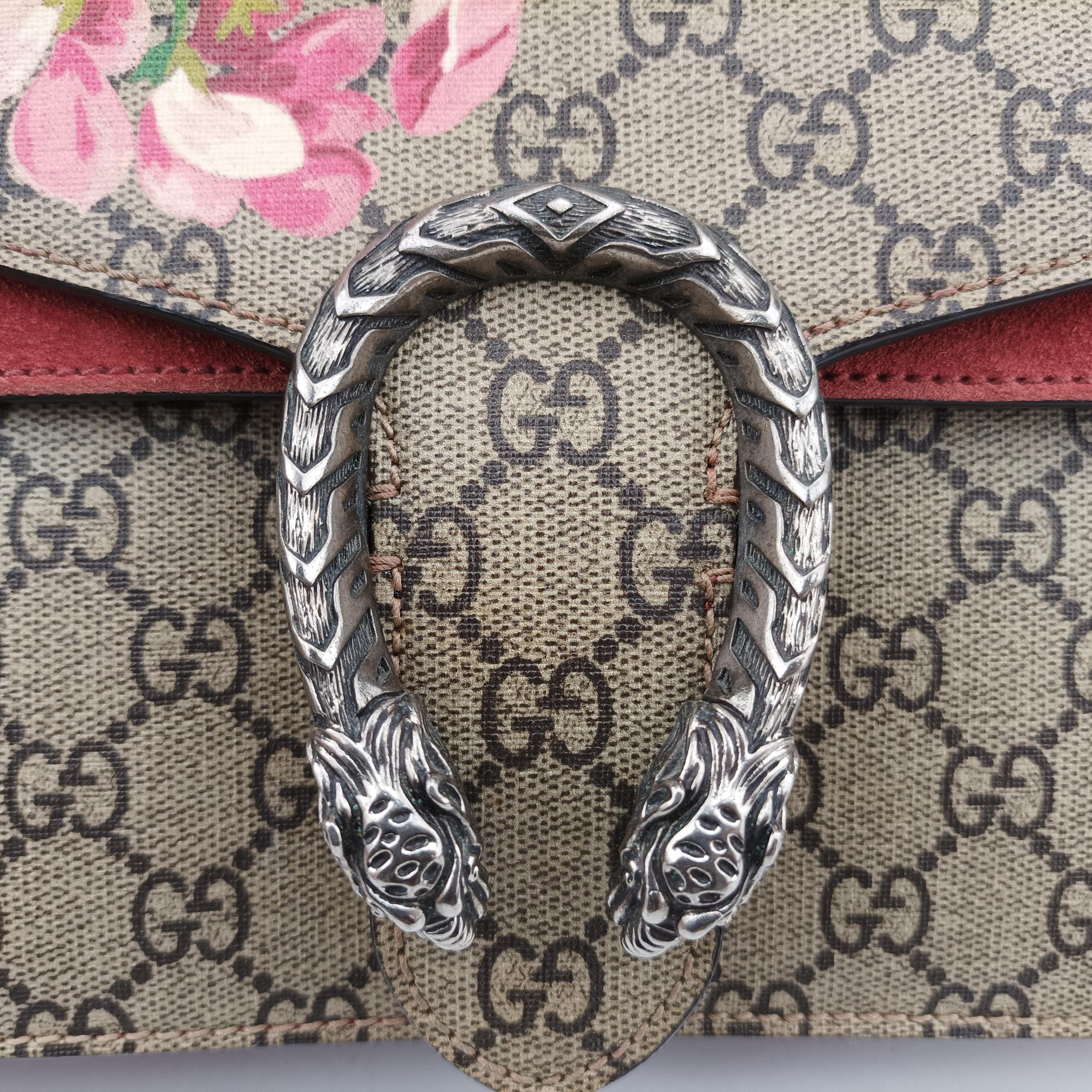 Secondhand Gucci Dionysus Beige x Red x Multicolor PVC coated canvas 400249 shoulderbag | stylenewstar