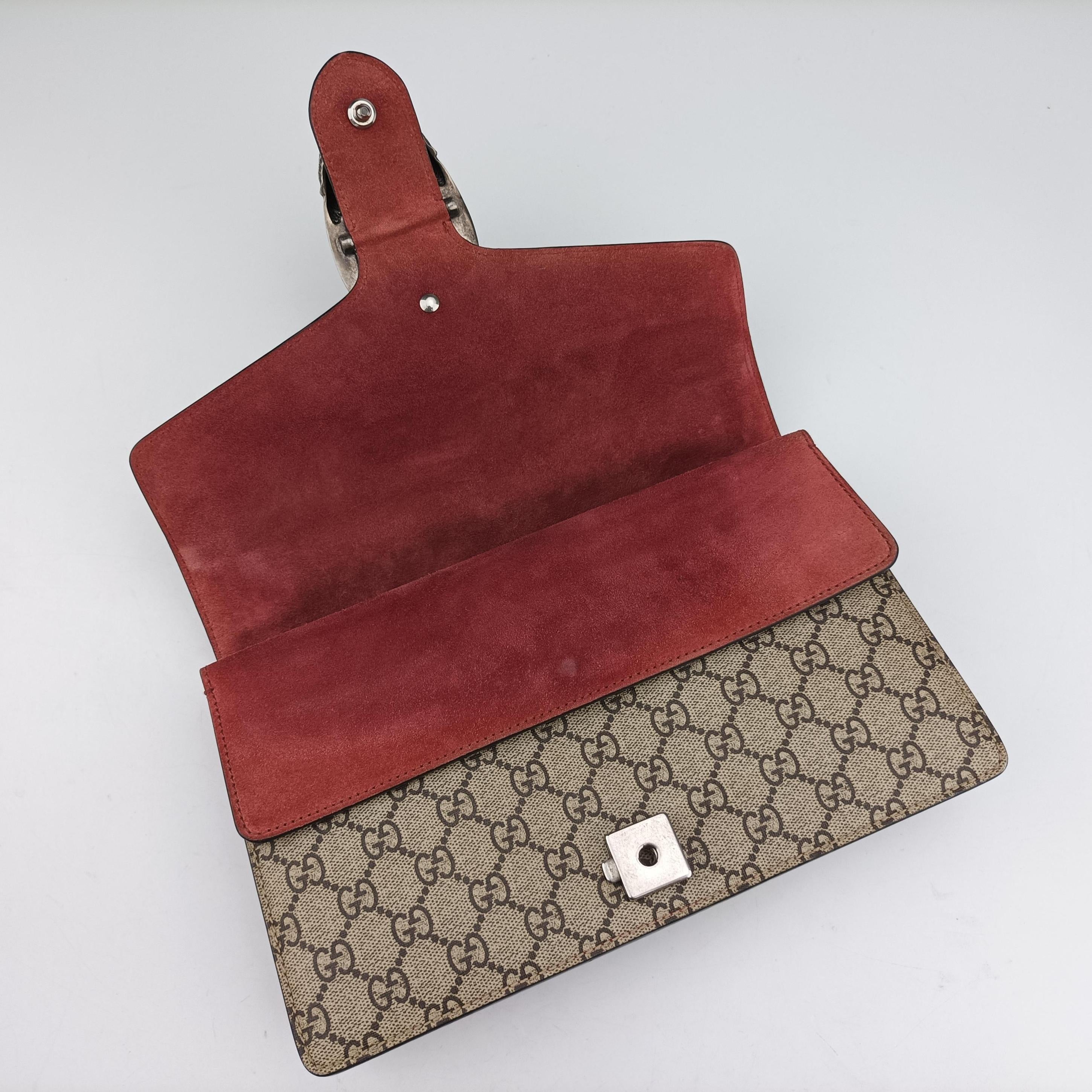 Secondhand Gucci Dionysus Beige x Red x Multicolor PVC coated canvas 400249 shoulderbag | stylenewstar