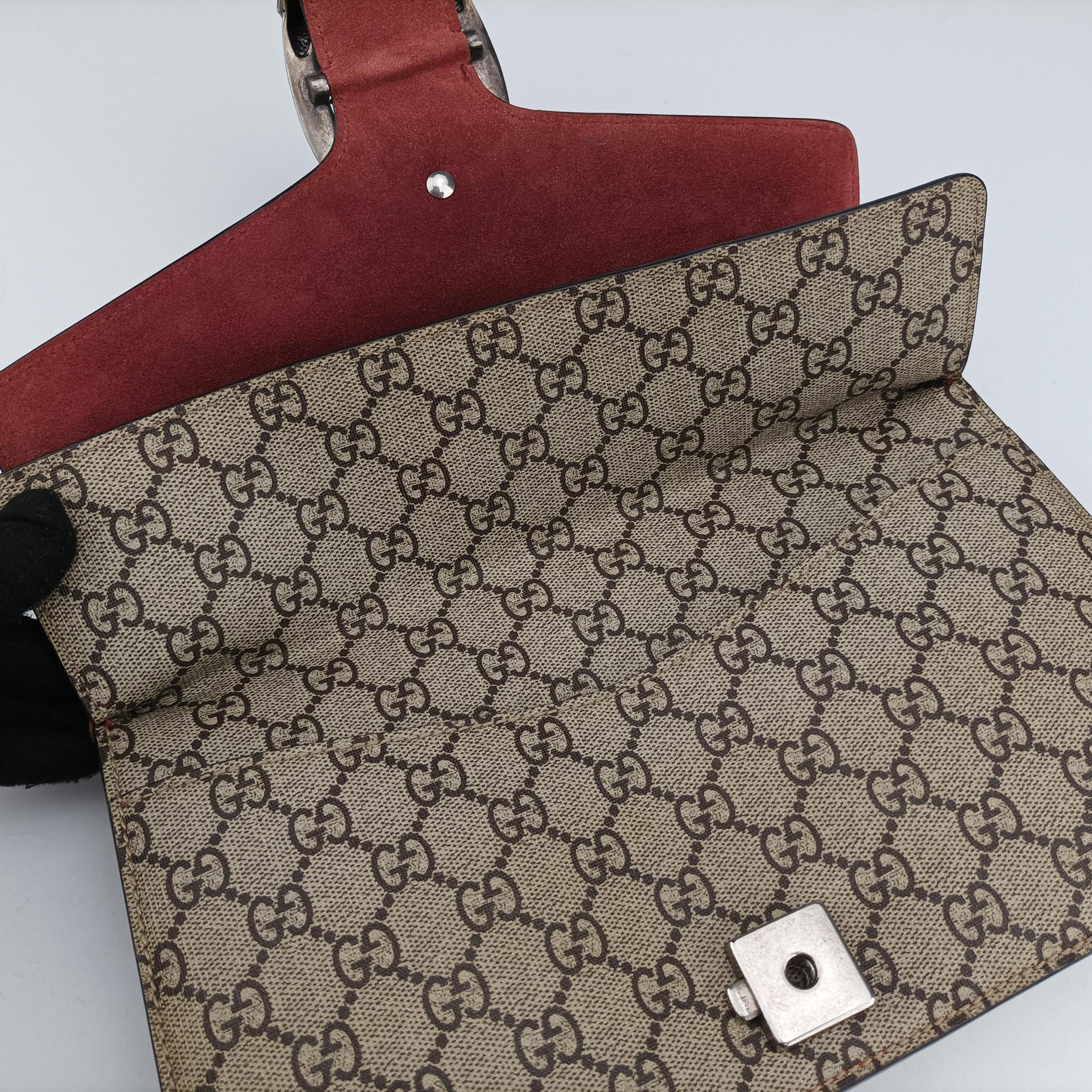 Secondhand Gucci Dionysus Beige x Red x Multicolor PVC coated canvas 400249 shoulderbag | stylenewstar