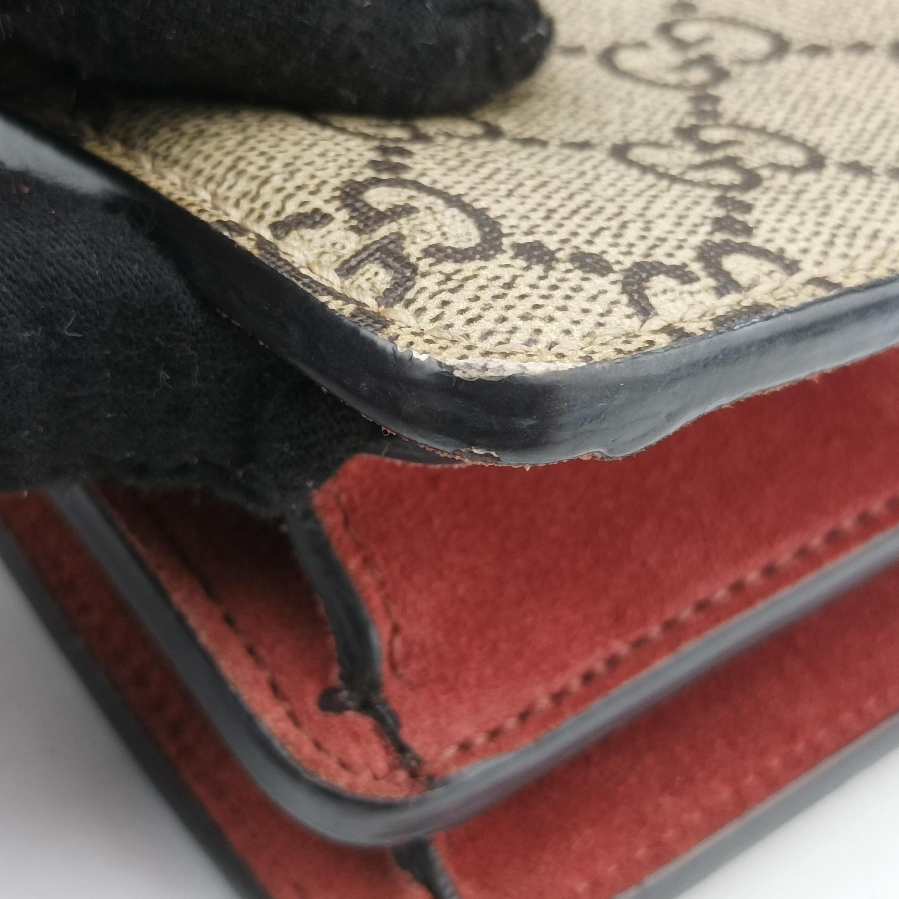 Secondhand Gucci Dionysus Beige x Red x Multicolor PVC coated canvas 400249 shoulderbag | stylenewstar