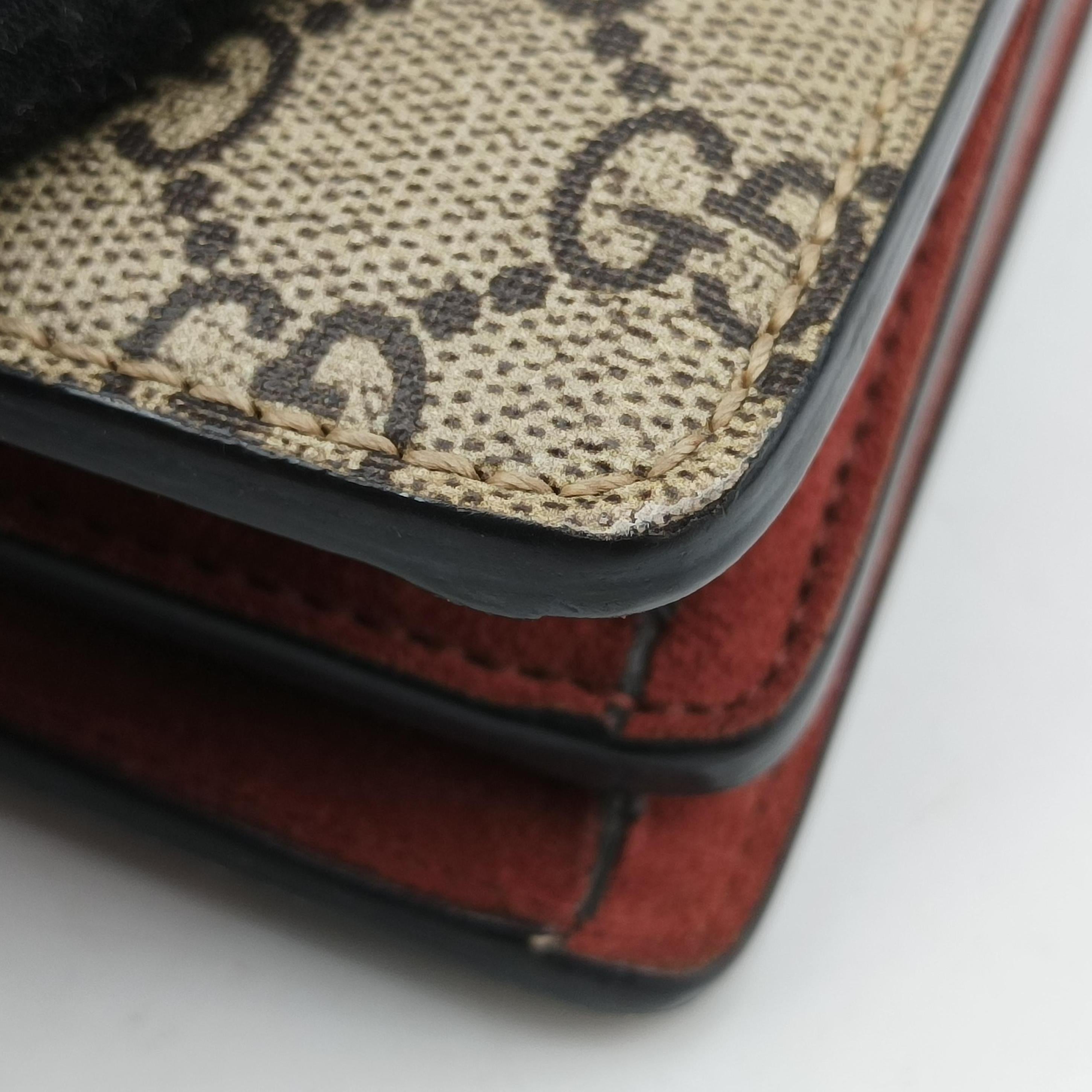Secondhand Gucci Dionysus Beige x Red x Multicolor PVC coated canvas 400249 shoulderbag | stylenewstar