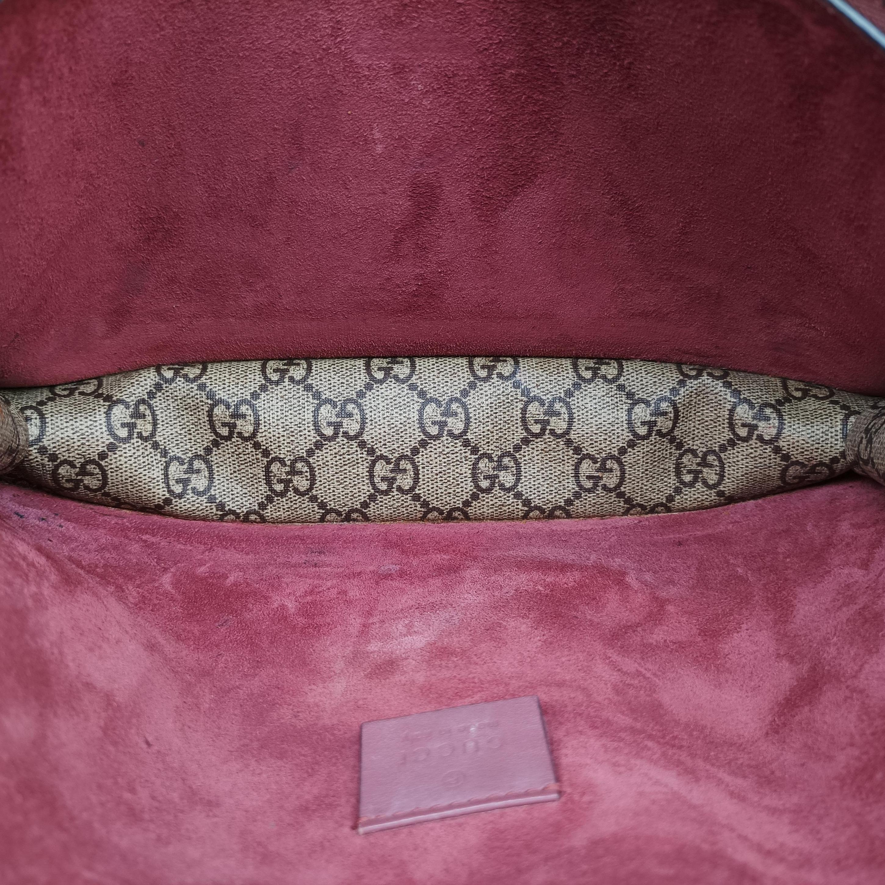 Secondhand Gucci Dionysus Beige x Red x Multicolor PVC coated canvas 400249 shoulderbag | stylenewstar