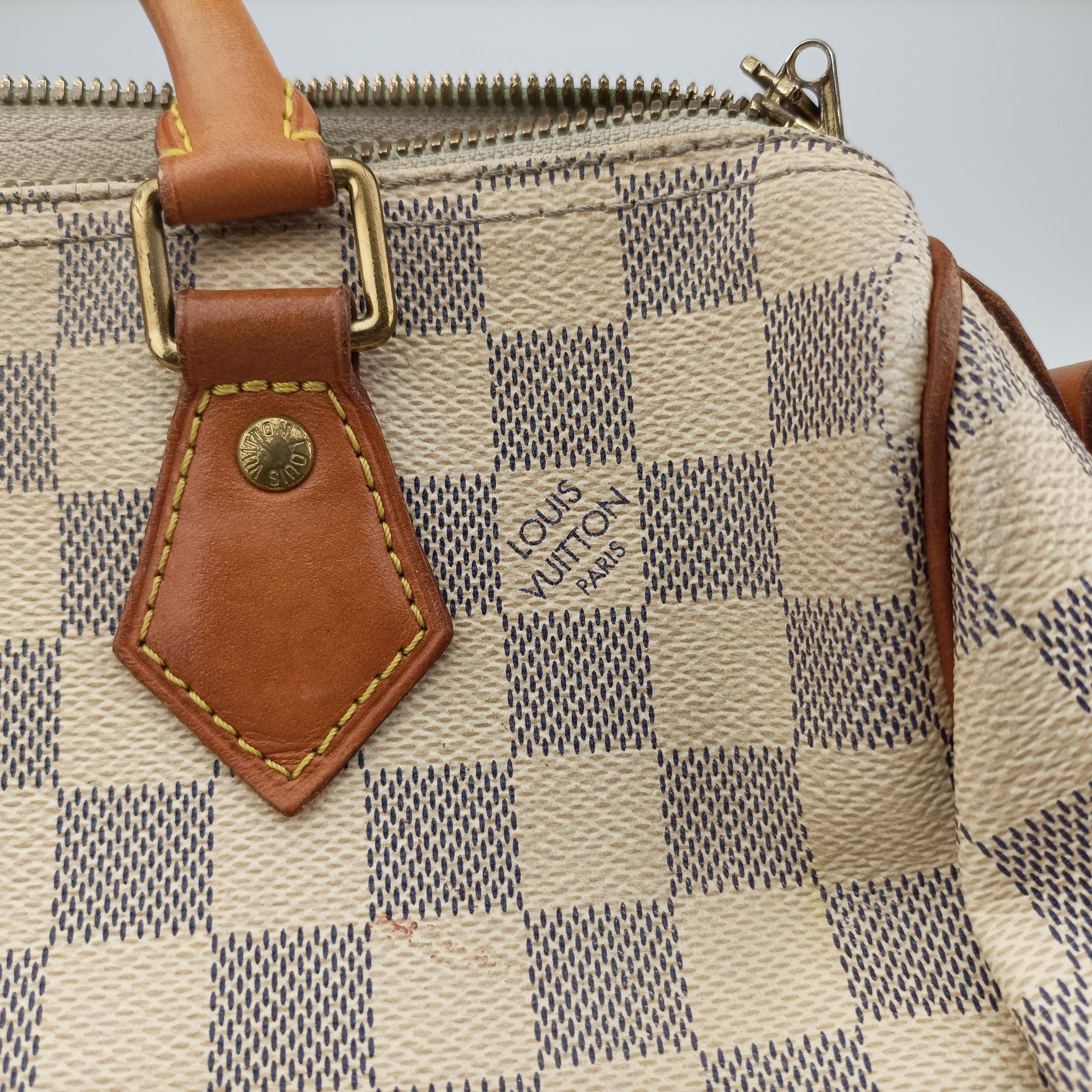 Secondhand Louis Vuitton SPEEDY 25 Azur Damier Canvas N41533 shoulderbag | stylenewstar