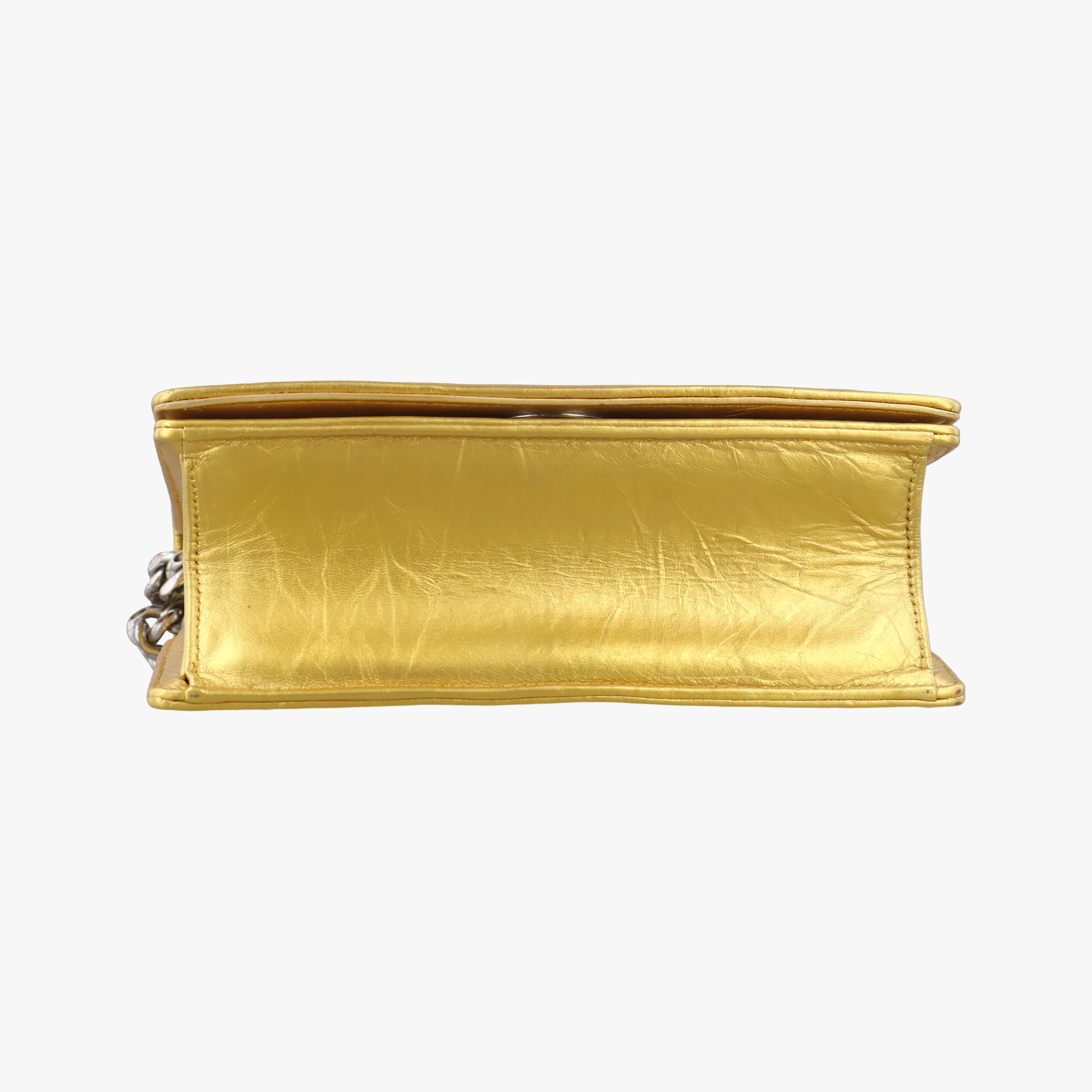 Pre-owned Christian Dior Diorama CD Clasp Golden Leather  shoulderbag | stylenewstar