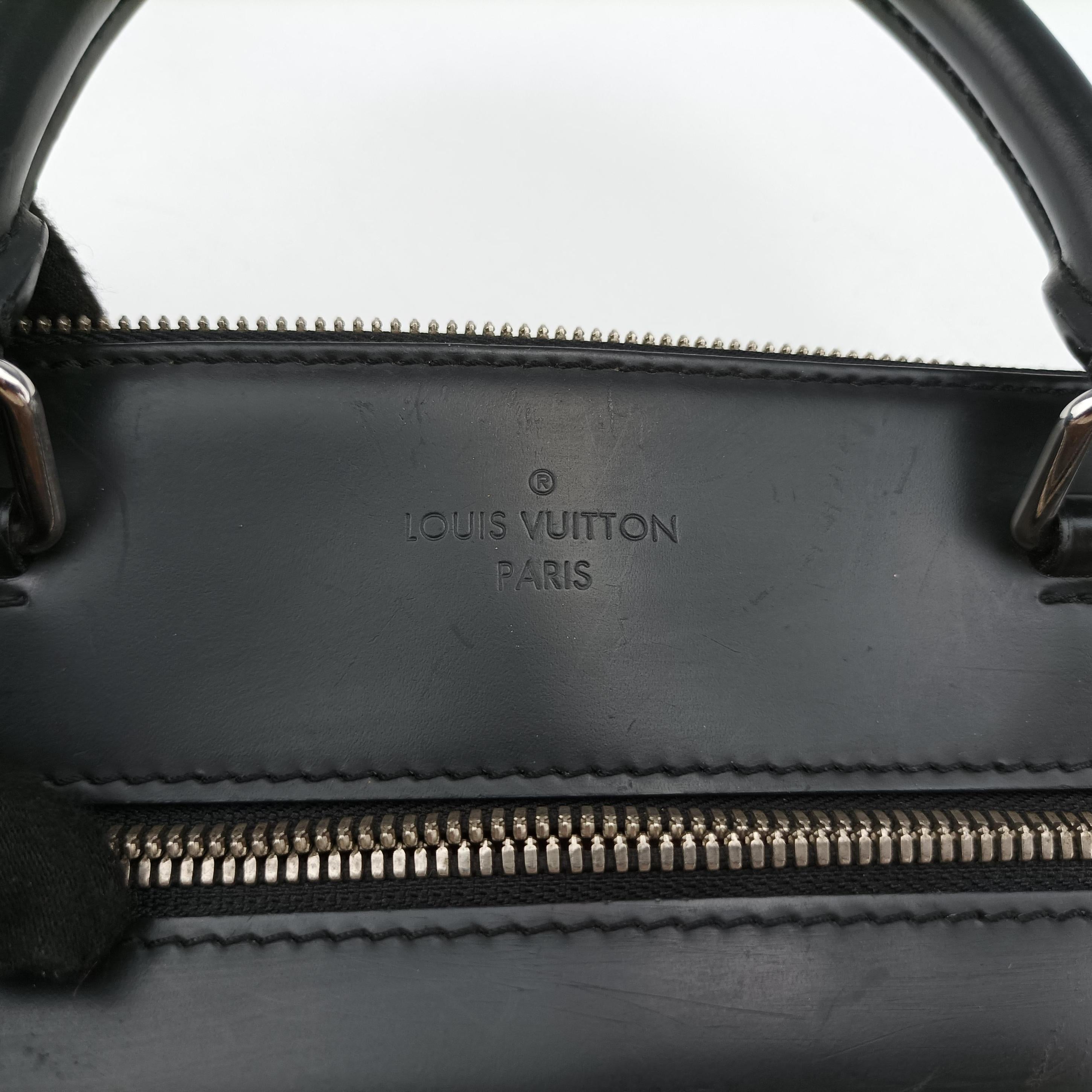 Pre-owned Louis Vuitton Monogram Macassar Port Document Jour Brown×Black Monogram coated canvas M54019 handbag | stylenewstar