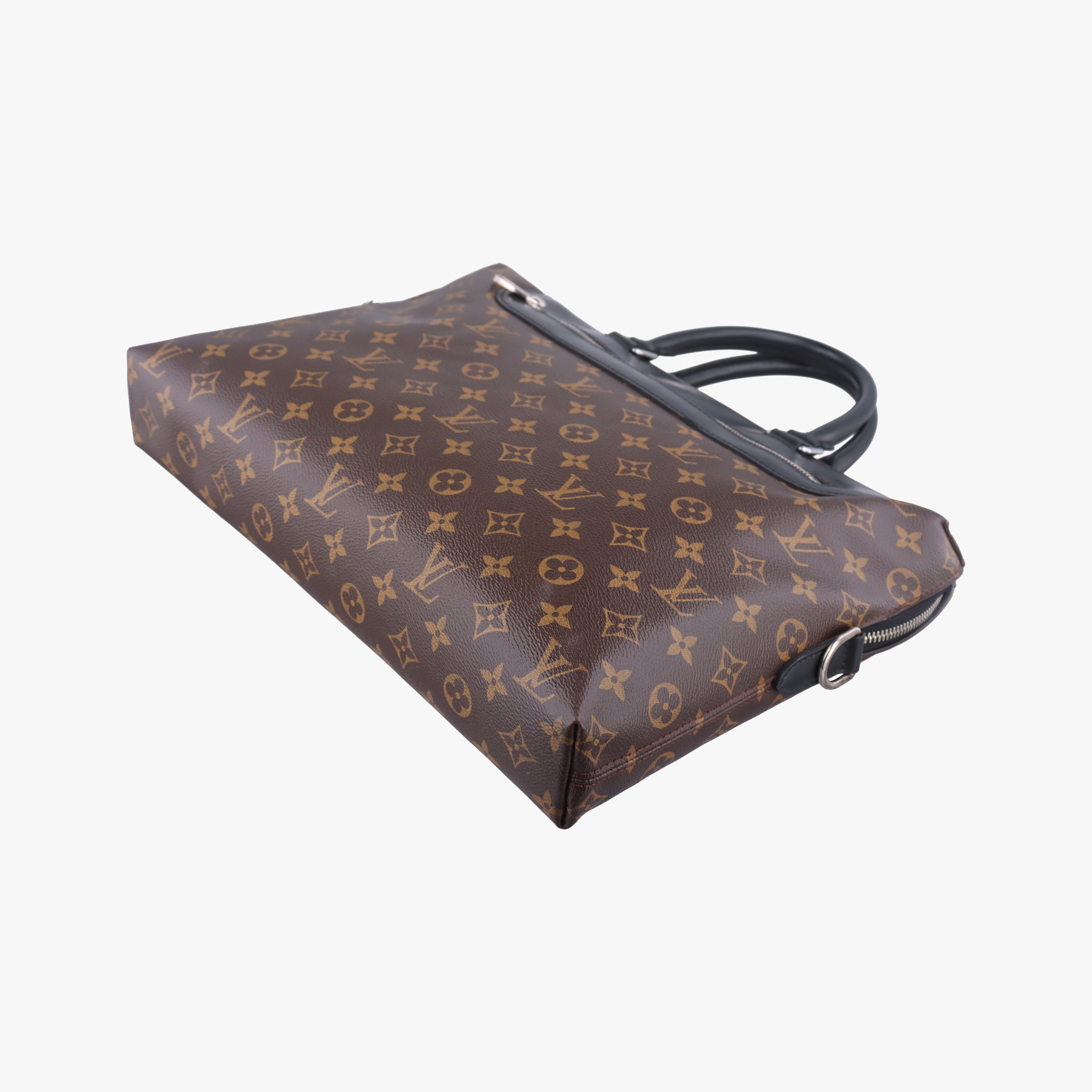 Pre-owned Louis Vuitton Monogram Macassar Port Document Jour Brown×Black Monogram coated canvas M54019 handbag | stylenewstar