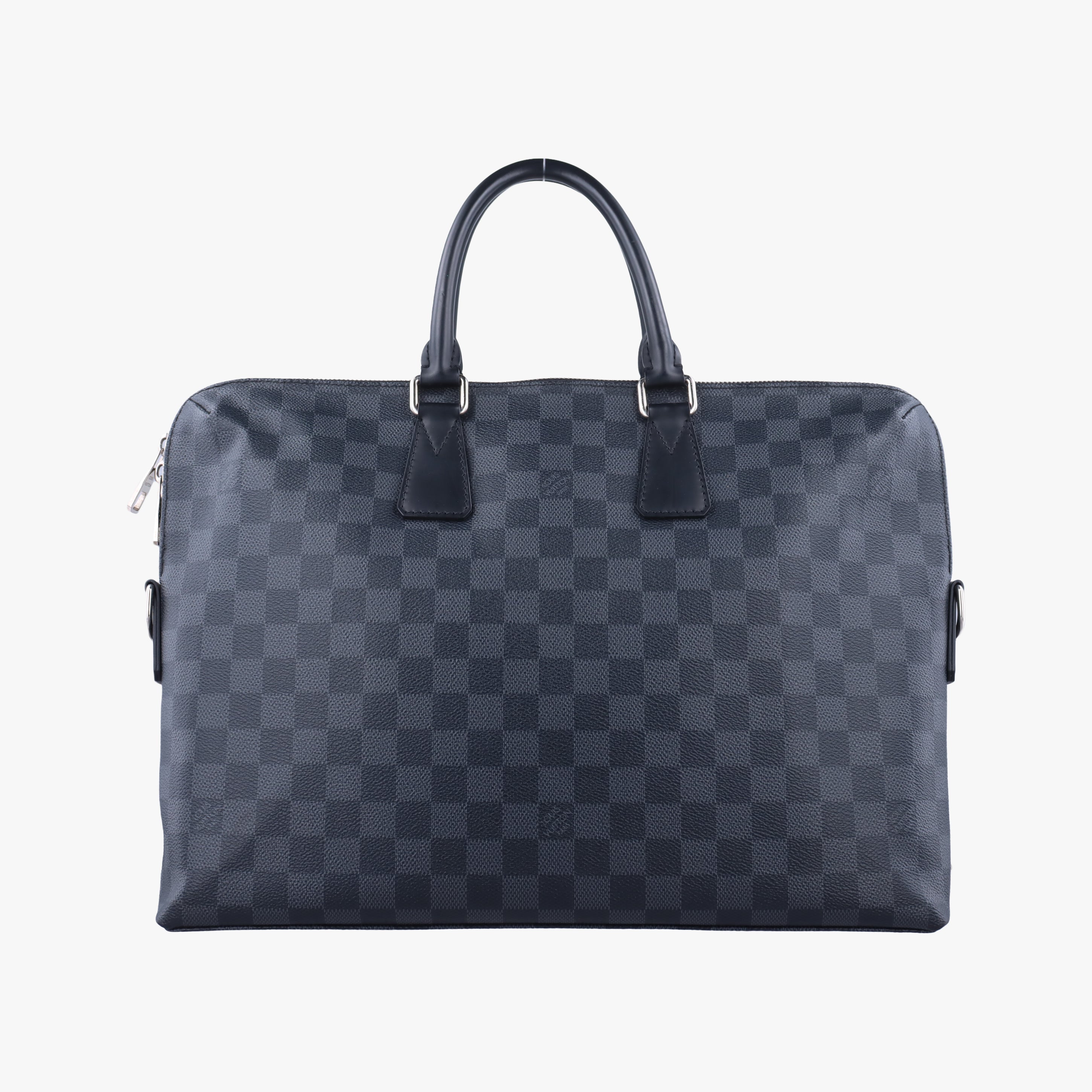 Pre-owned Louis Vuitton Porte Documents Jour Noir Damier Graphite N48224 handbag | stylenewstar