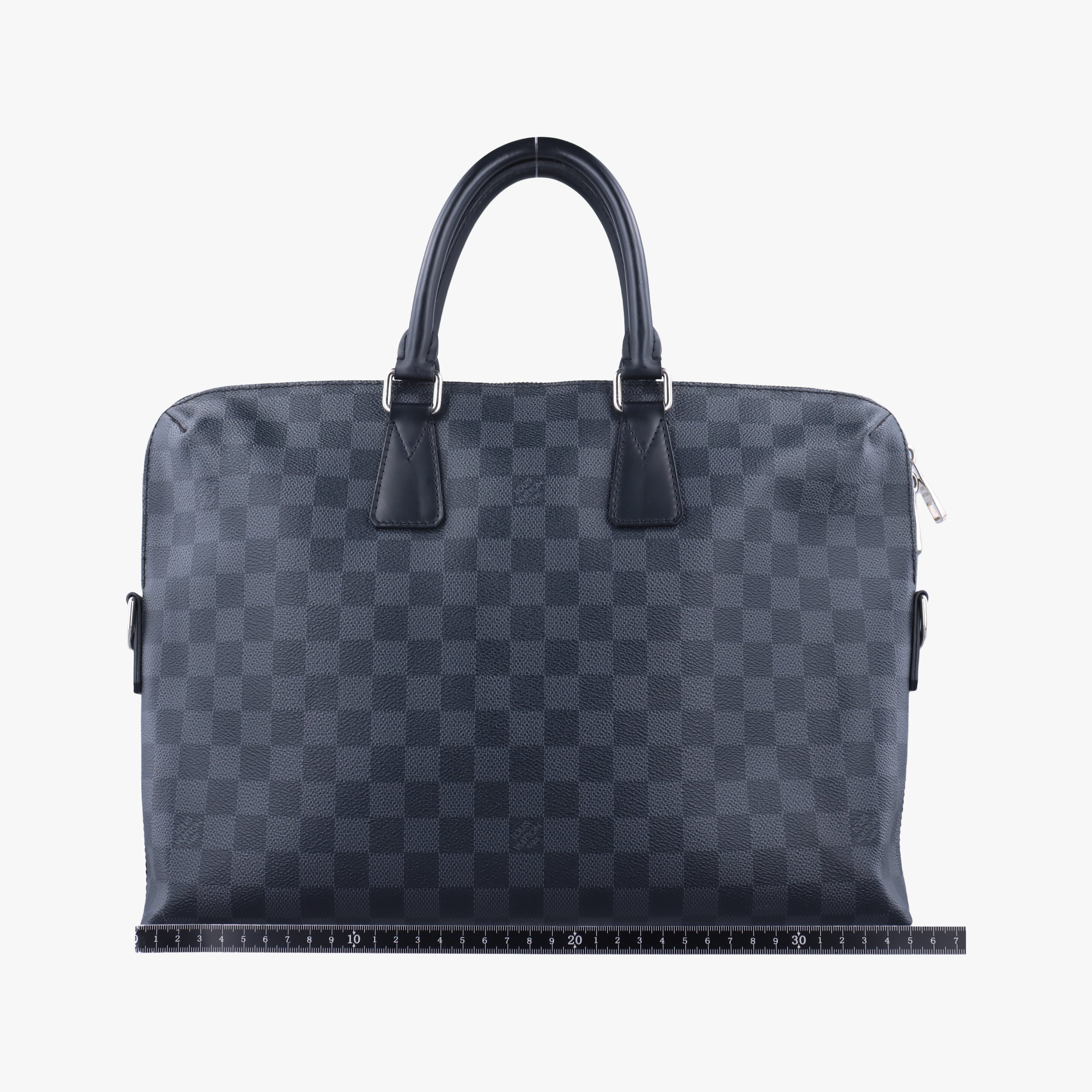 Pre-owned Louis Vuitton Porte Documents Jour Noir Damier Graphite N48224 handbag | stylenewstar