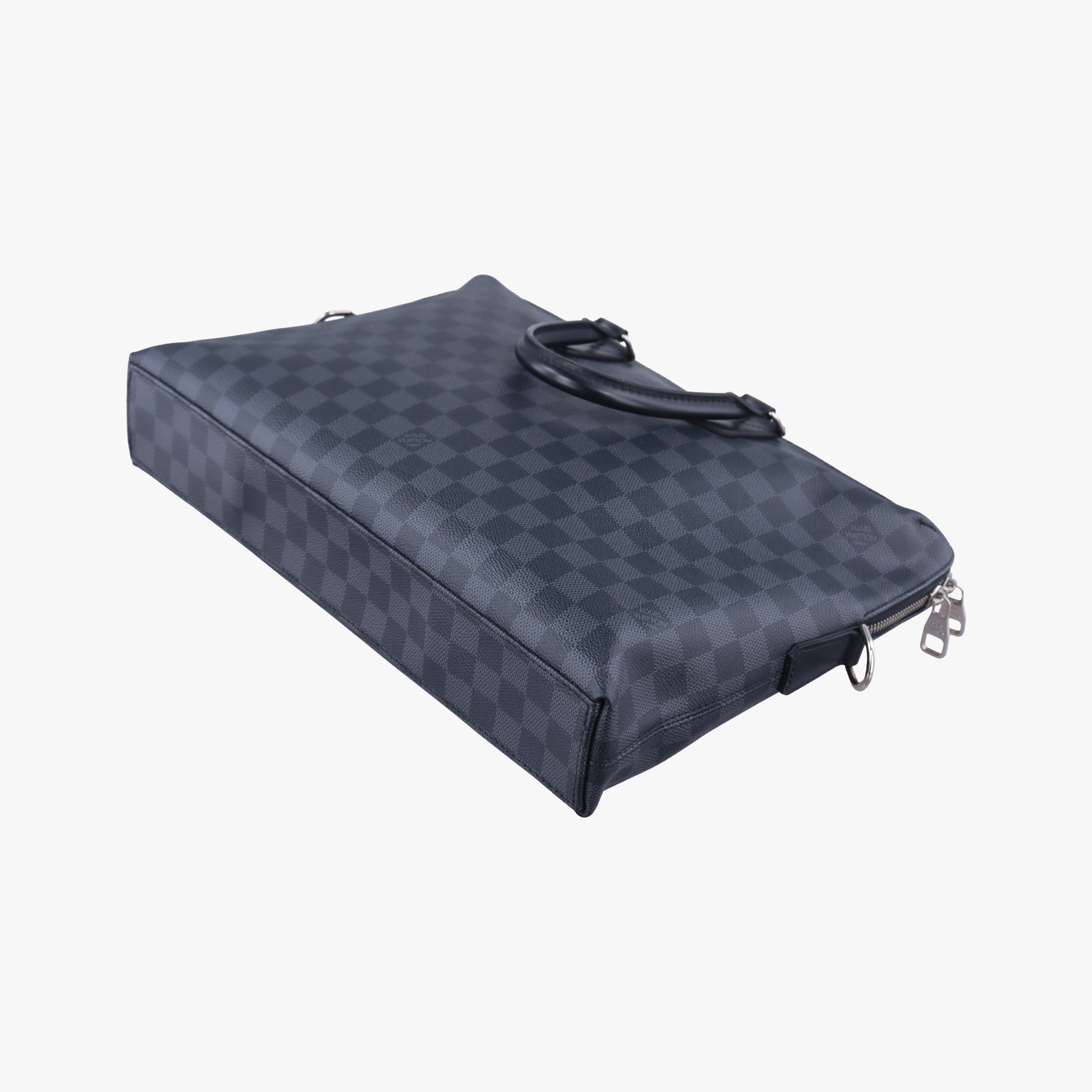 Pre-owned Louis Vuitton Porte Documents Jour Noir Damier Graphite N48224 handbag | stylenewstar