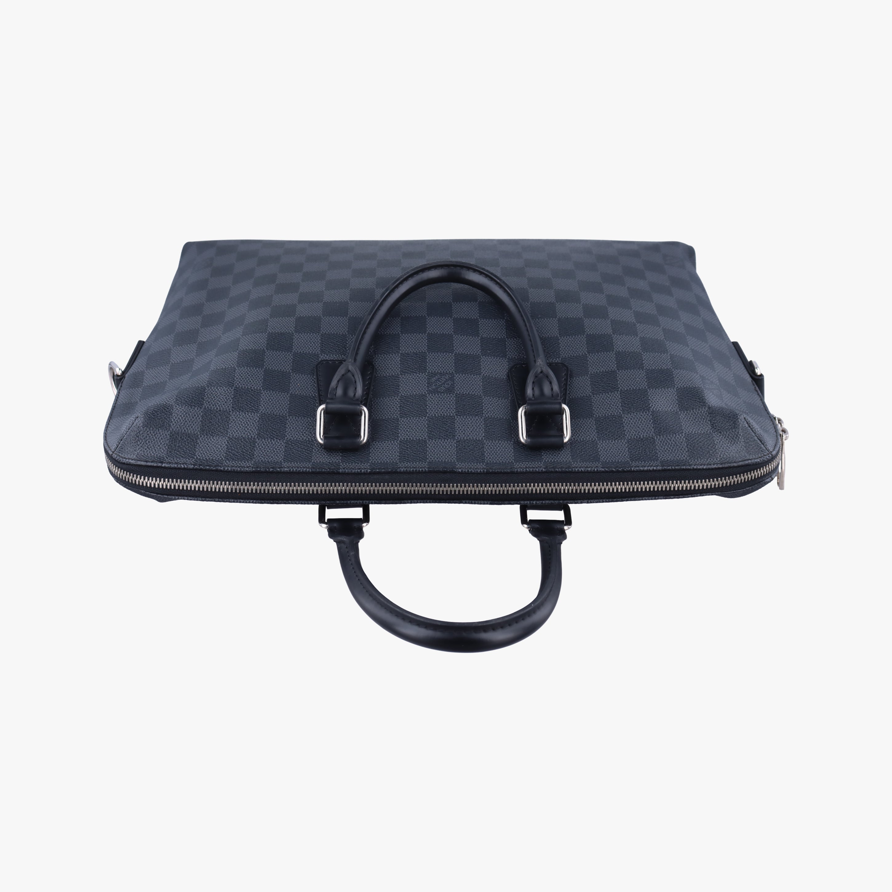 Pre-owned Louis Vuitton Porte Documents Jour Noir Damier Graphite N48224 handbag | stylenewstar
