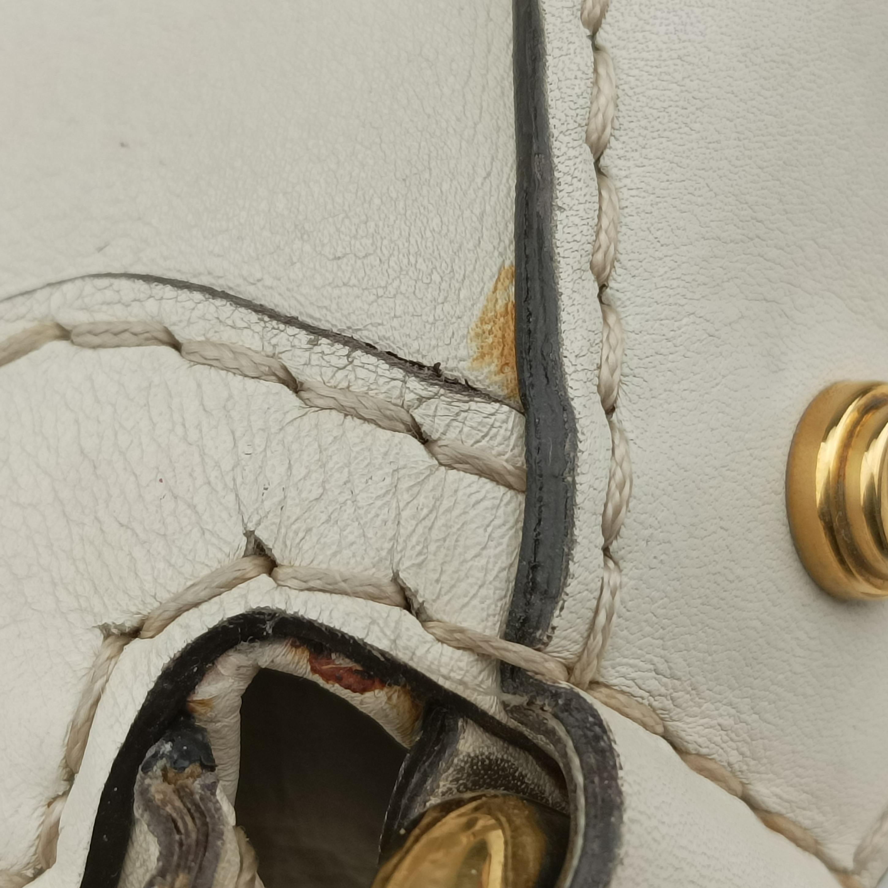 Vintage Gucci GG Running White Leather 247185 shoulderbag | stylenewstar