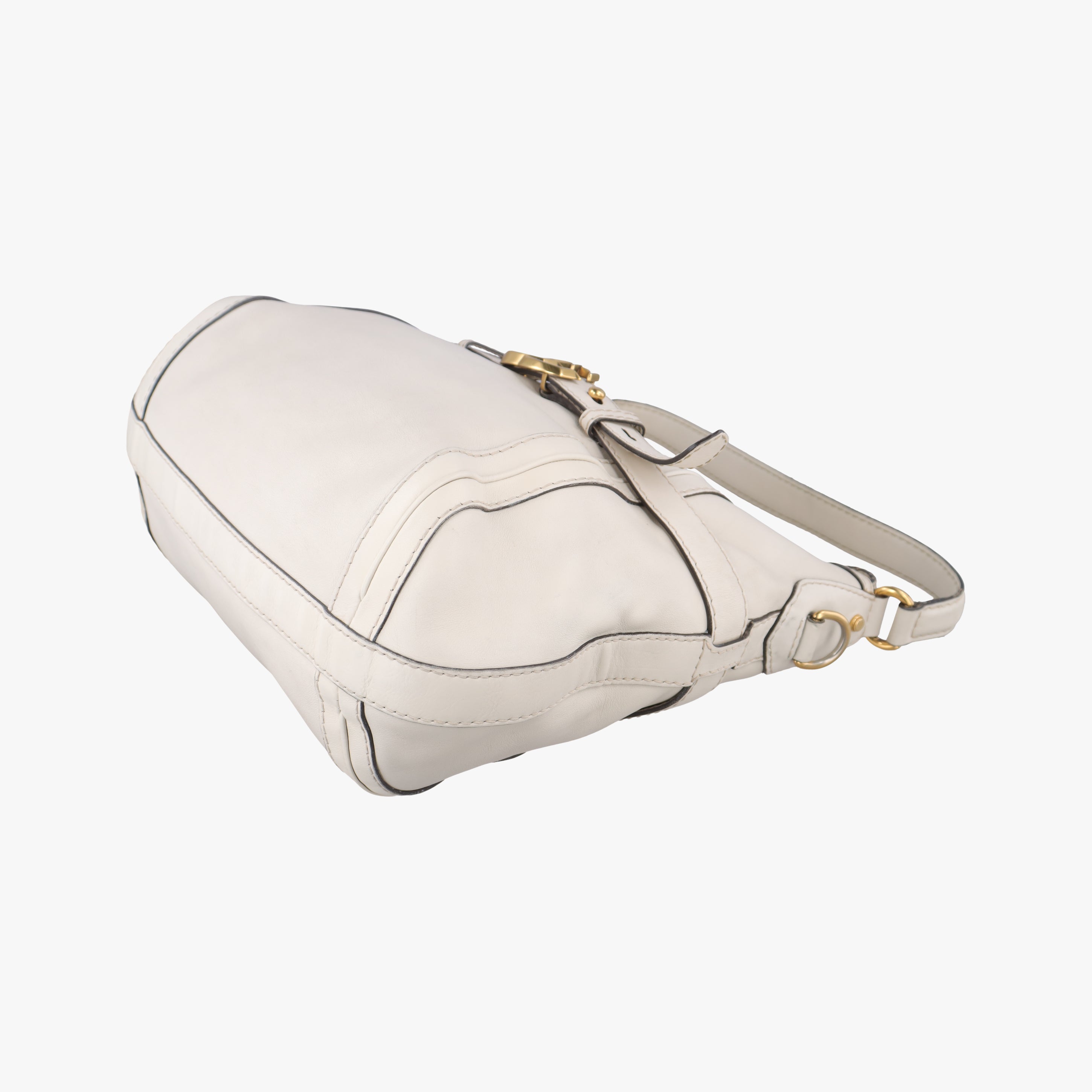 Vintage Gucci GG Running White Leather 247185 shoulderbag | stylenewstar