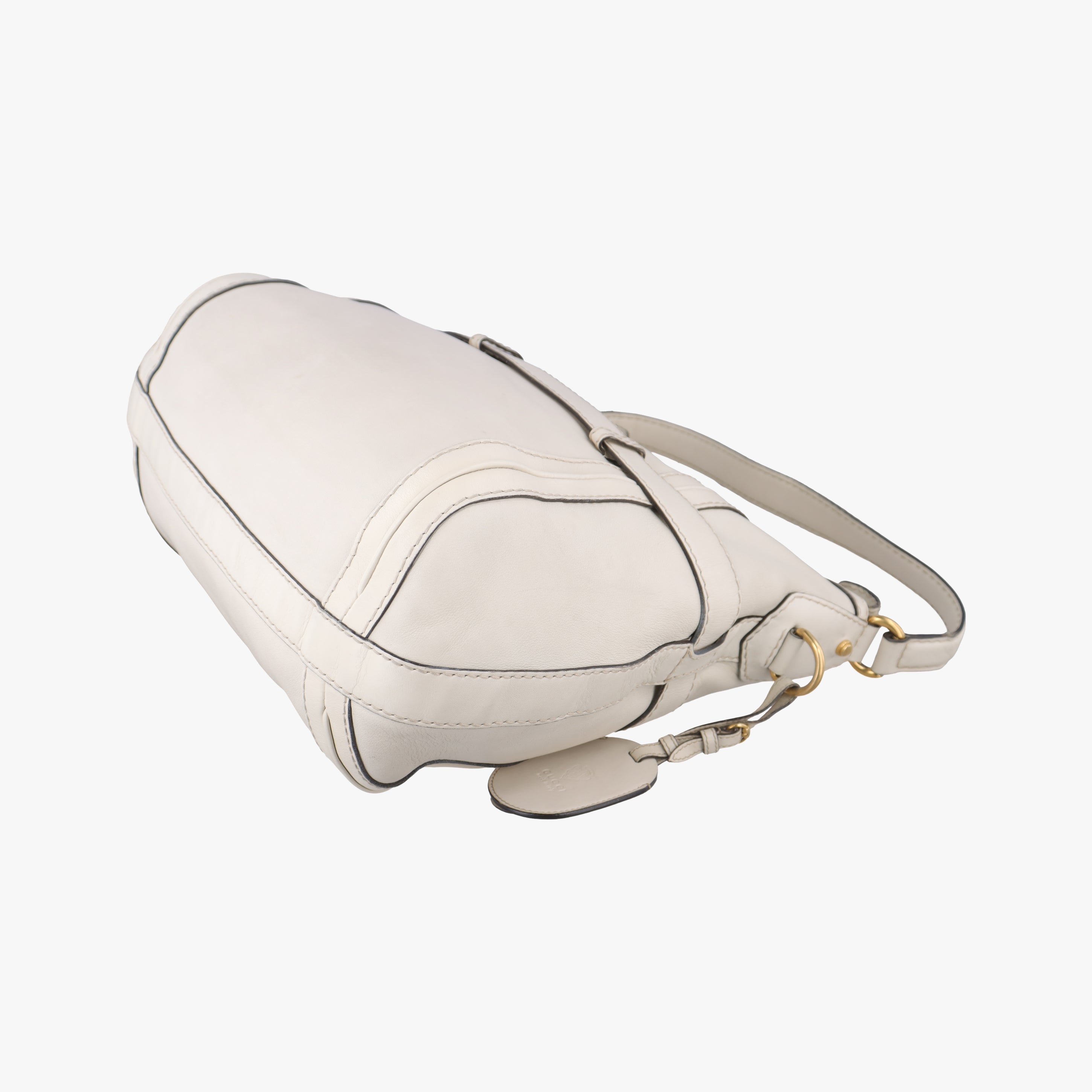 Vintage Gucci GG Running White Leather 247185 shoulderbag | stylenewstar
