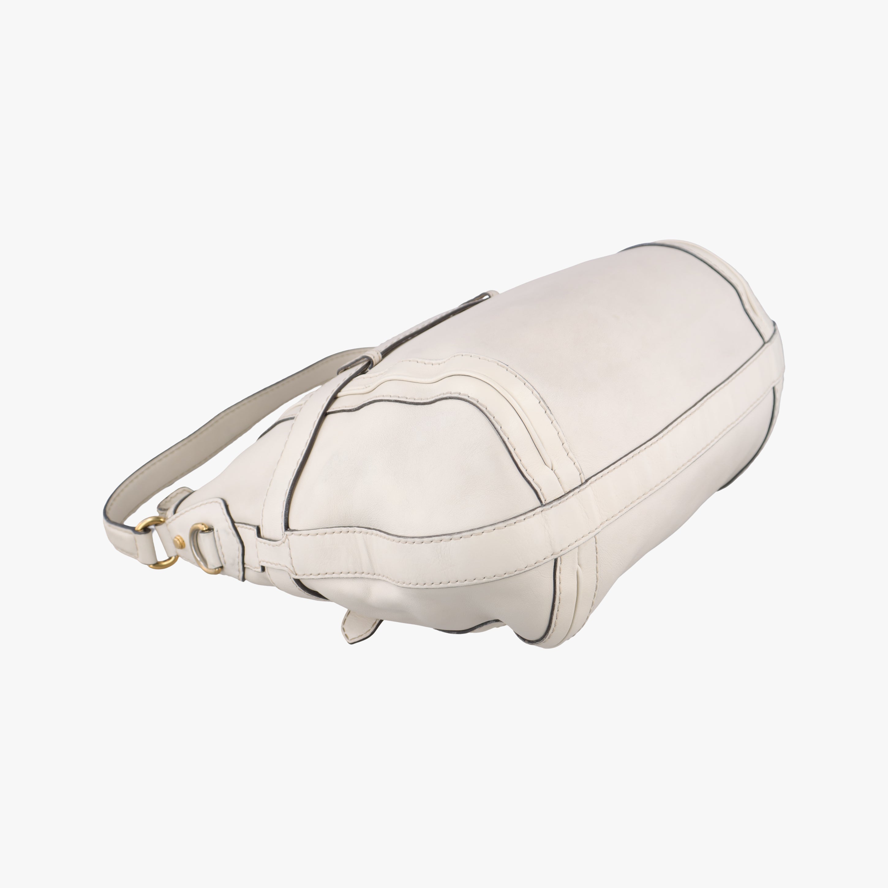 Vintage Gucci GG Running White Leather 247185 shoulderbag | stylenewstar