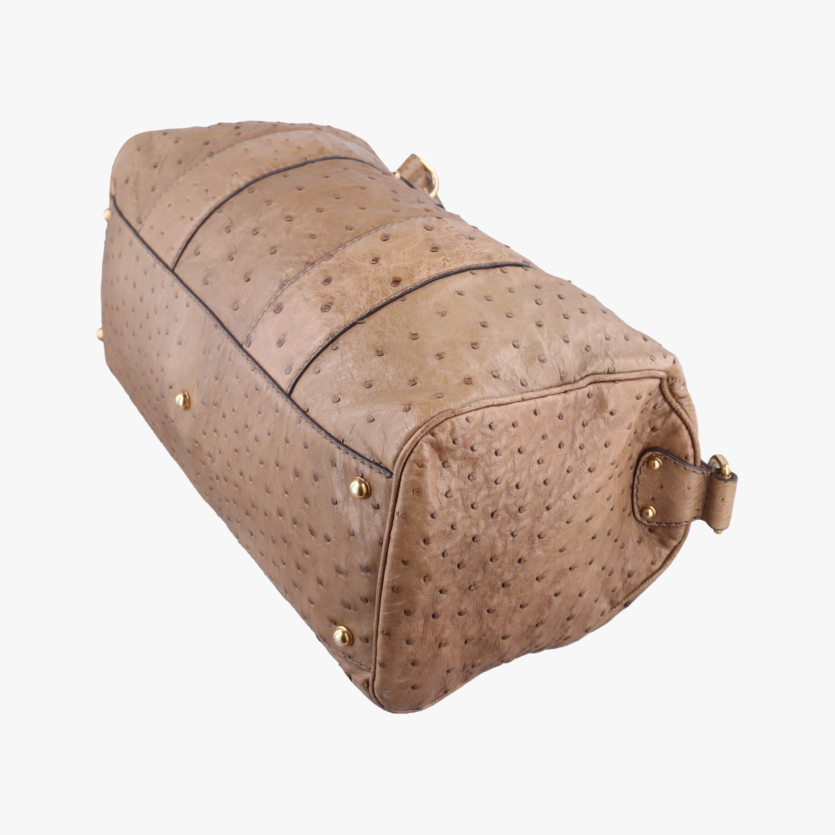 Secondhand Gucci Ostrich Sumila Tote beige Ostrich Leather 269928 shoulderbag | stylenewstar