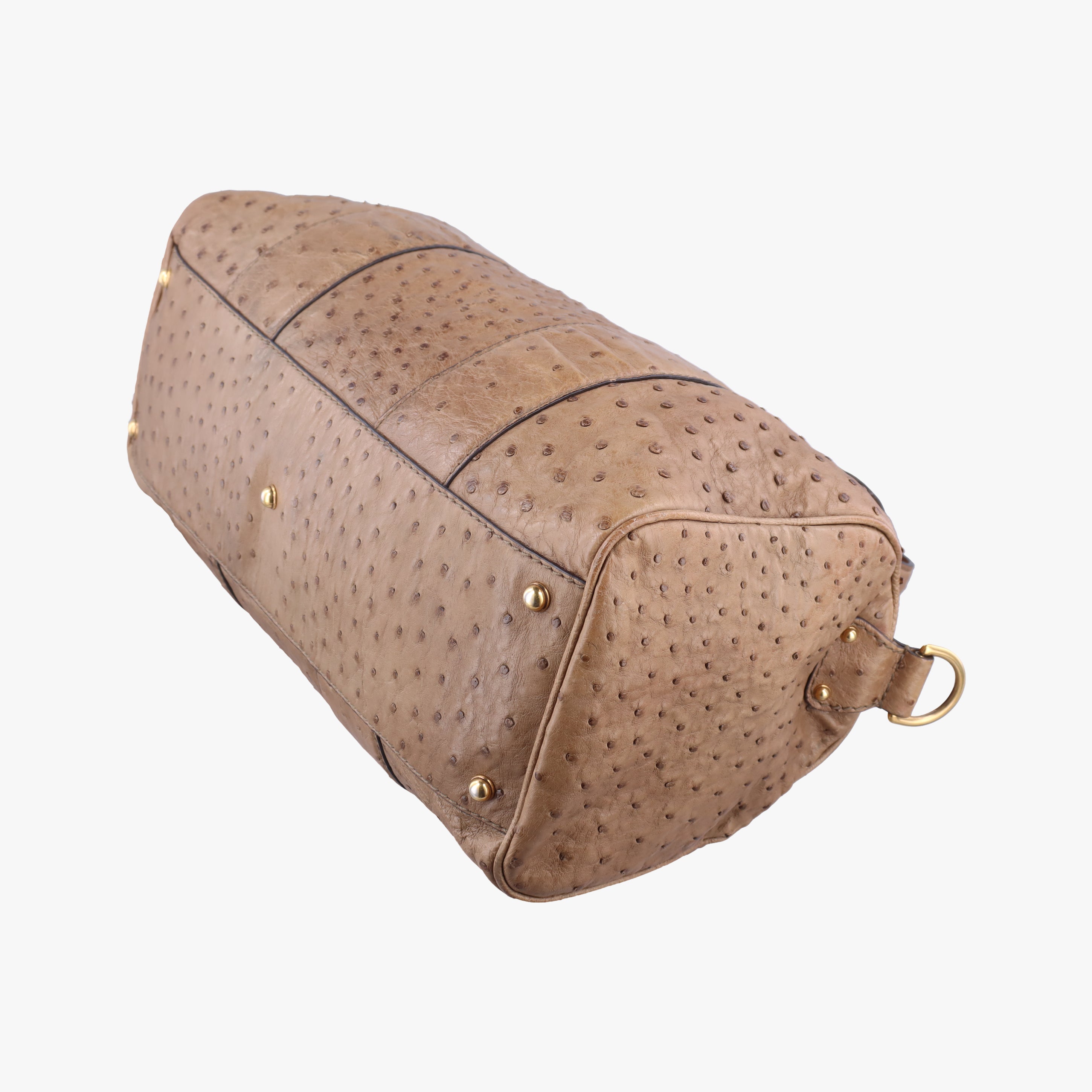 Secondhand Gucci Ostrich Sumila Tote beige Ostrich Leather 269928 shoulderbag | stylenewstar