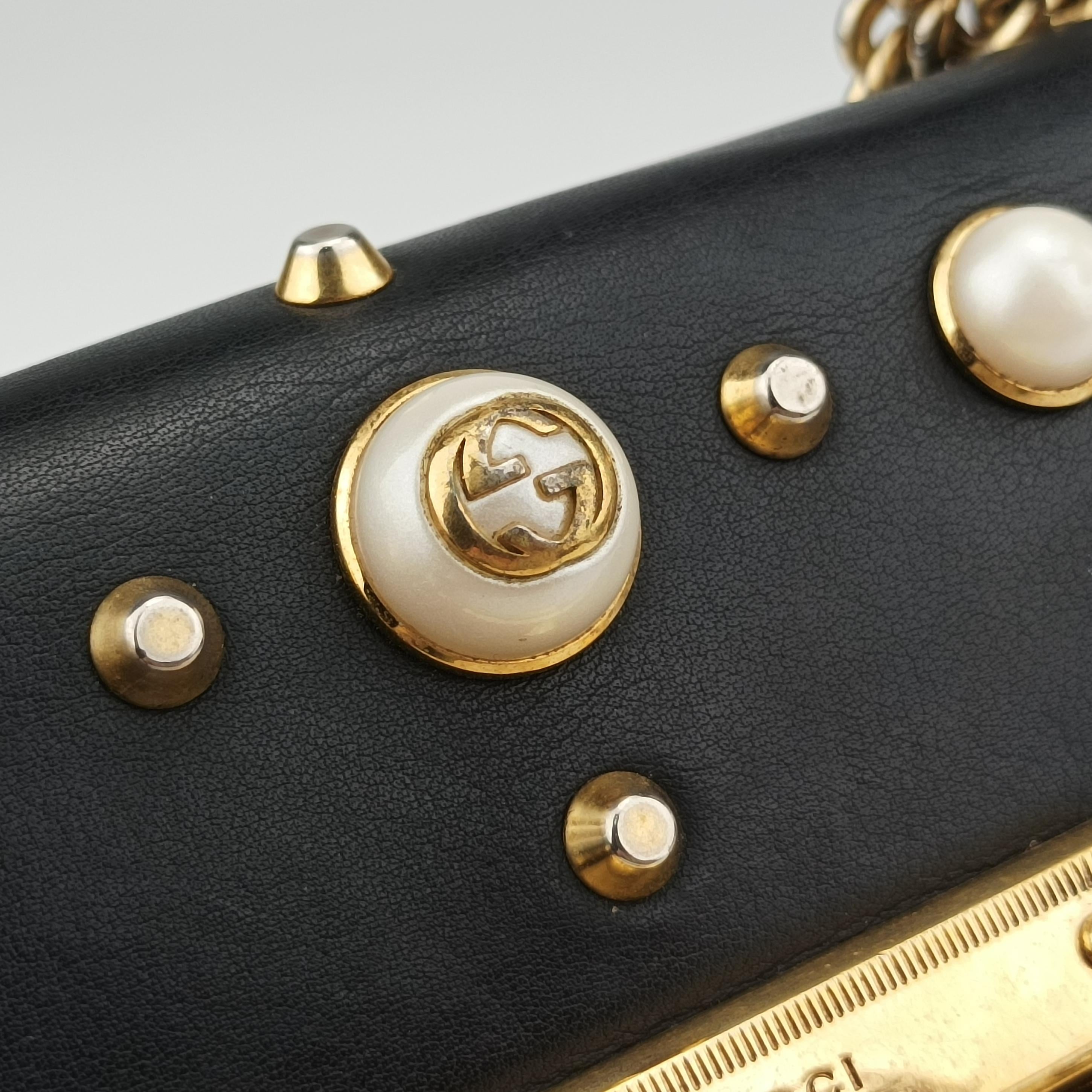 Pre-owned Gucci Padlock Black Leather 432182 shoulderbag | stylenewstar