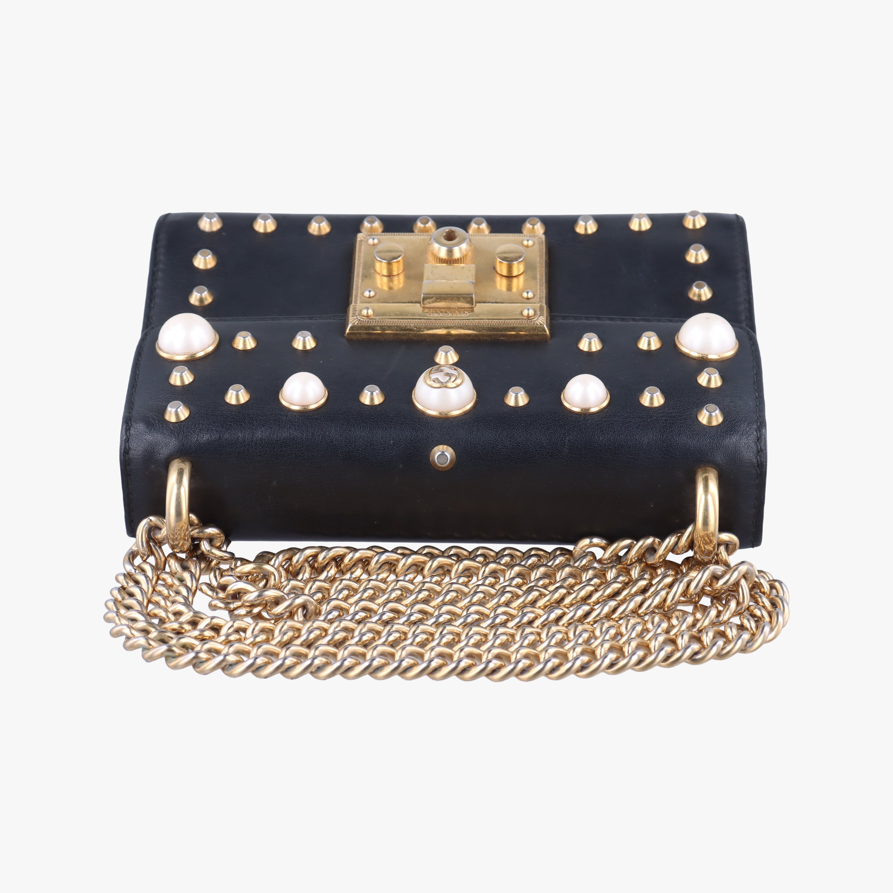 Pre-owned Gucci Padlock Black Leather 432182 shoulderbag | stylenewstar