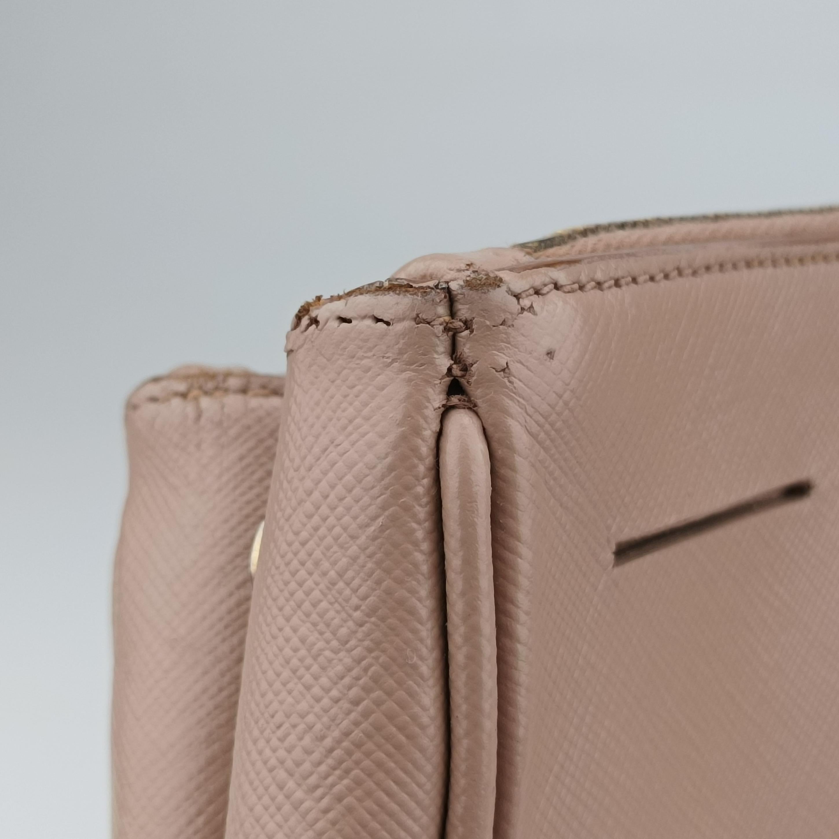 Pre-owned Prada Galleria Pink SAFFIANO Leather BN2274 shoulderbag | stylenewstar