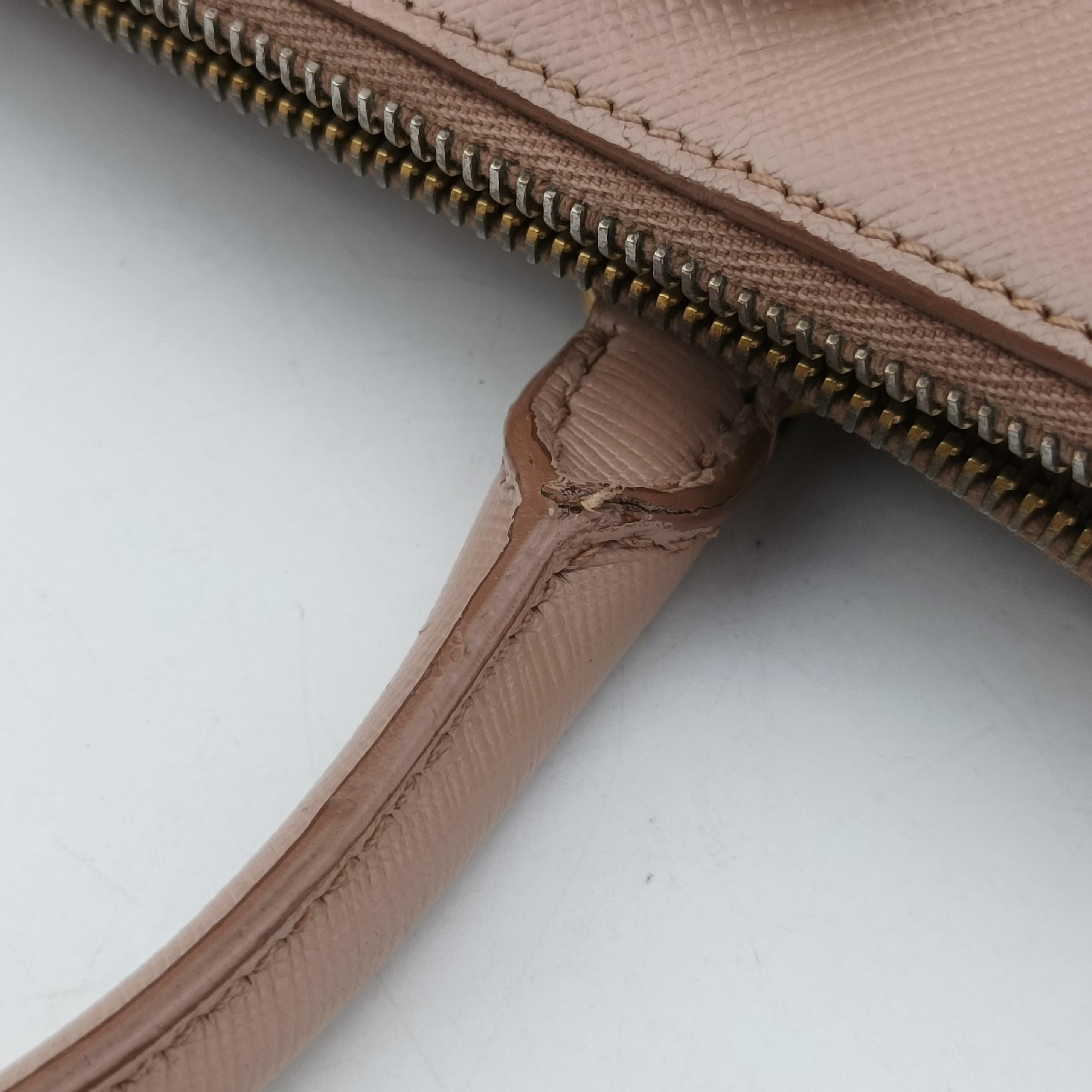 Pre-owned Prada Galleria Pink SAFFIANO Leather BN2274 shoulderbag | stylenewstar