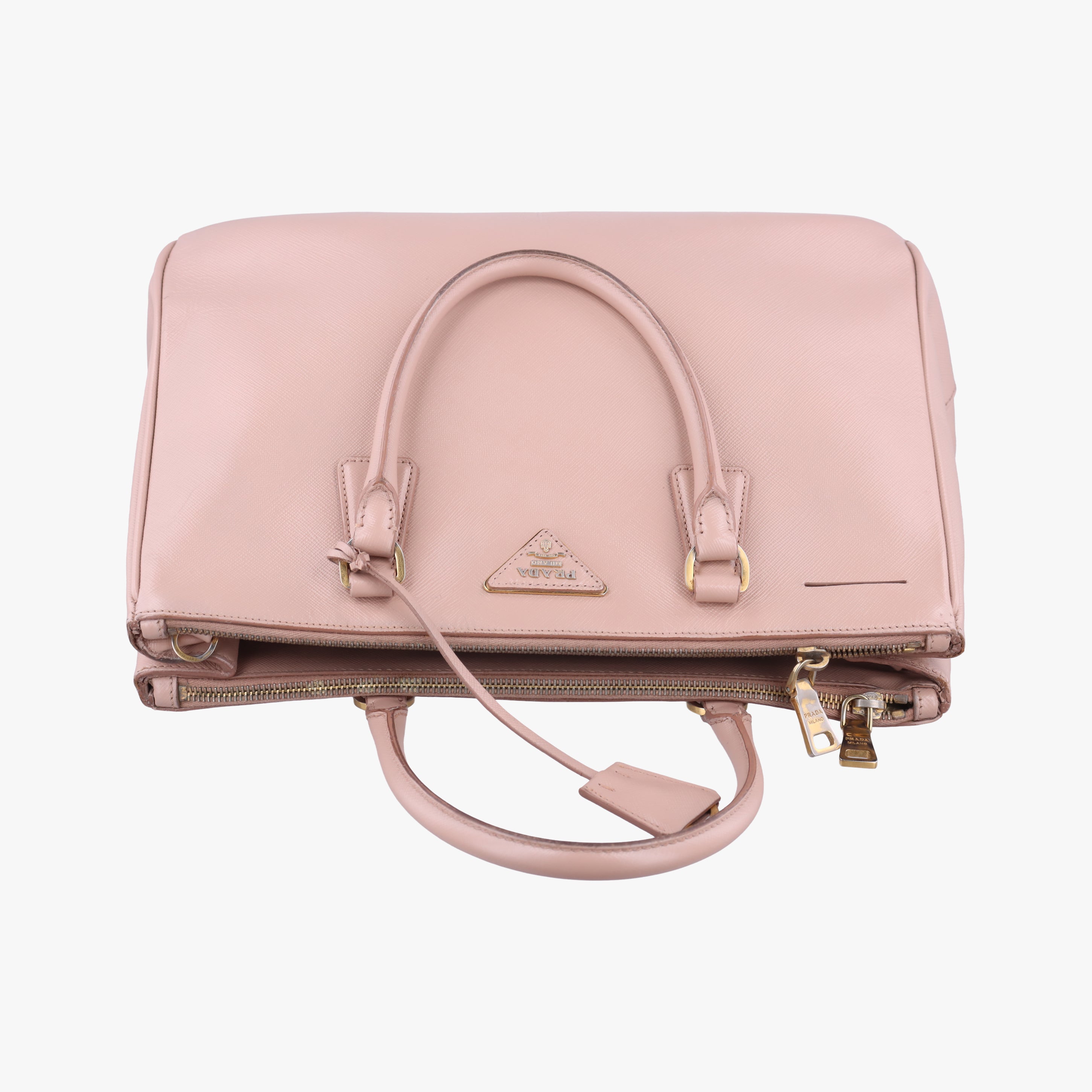 Pre-owned Prada Galleria Pink SAFFIANO Leather BN2274 shoulderbag | stylenewstar