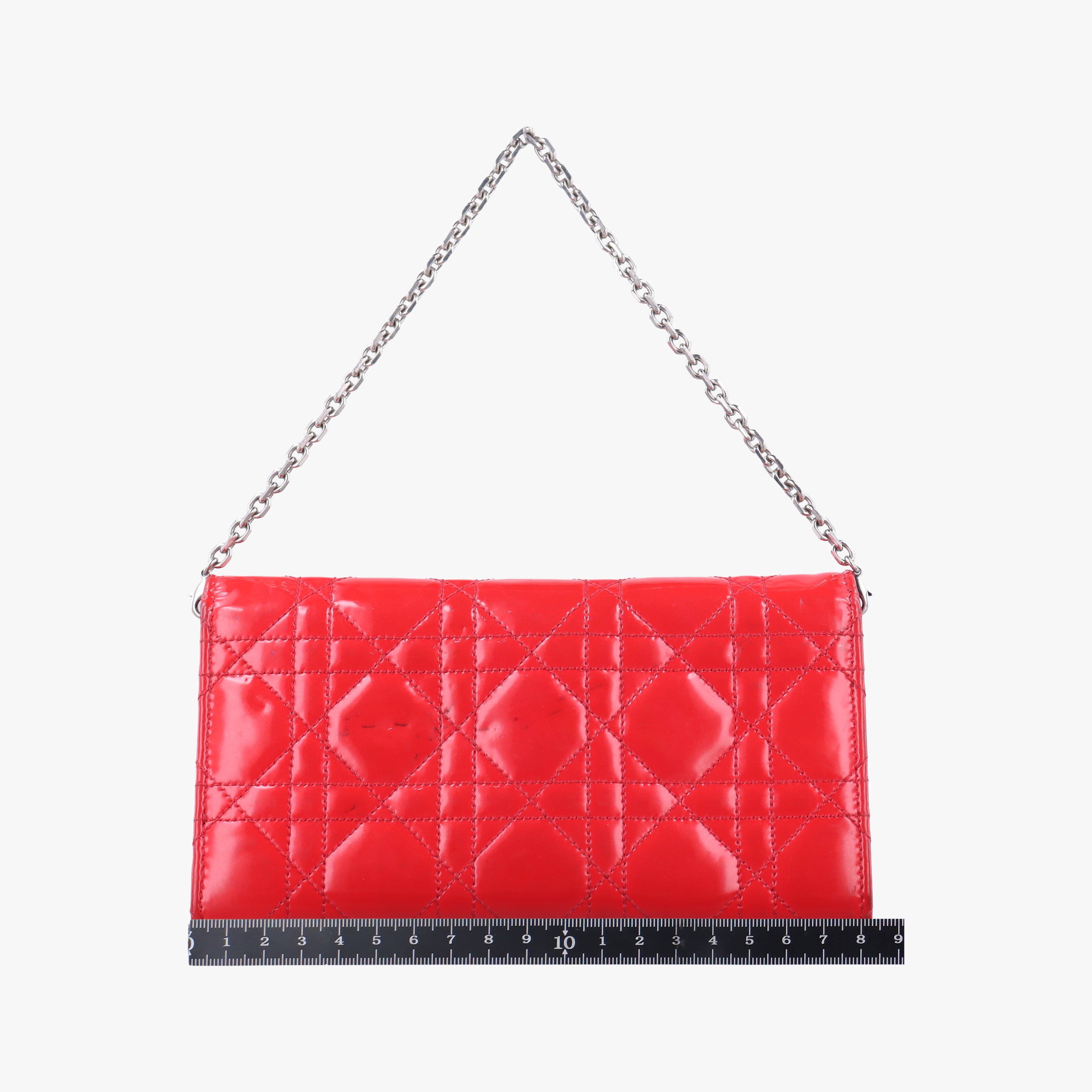 Vintage Christian Dior Cannage New Lock Red Patent  handbag | stylenewstar