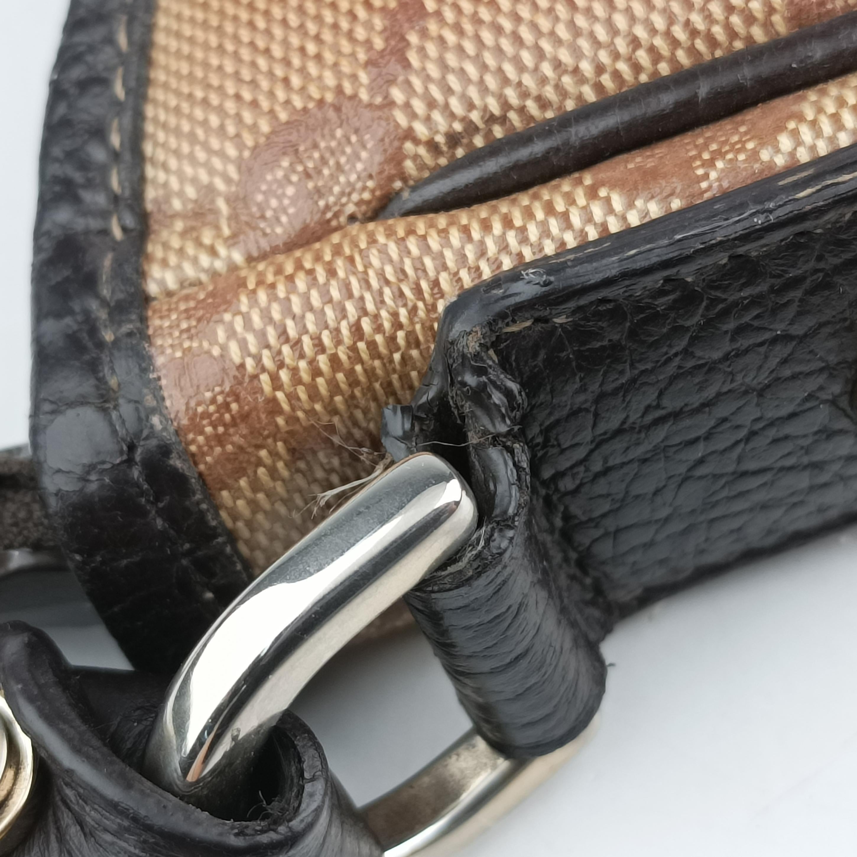 Pre-owned Gucci GG Crystal Abbey Hobo Brown PVC coated canvas 268636 handbag | stylenewstar