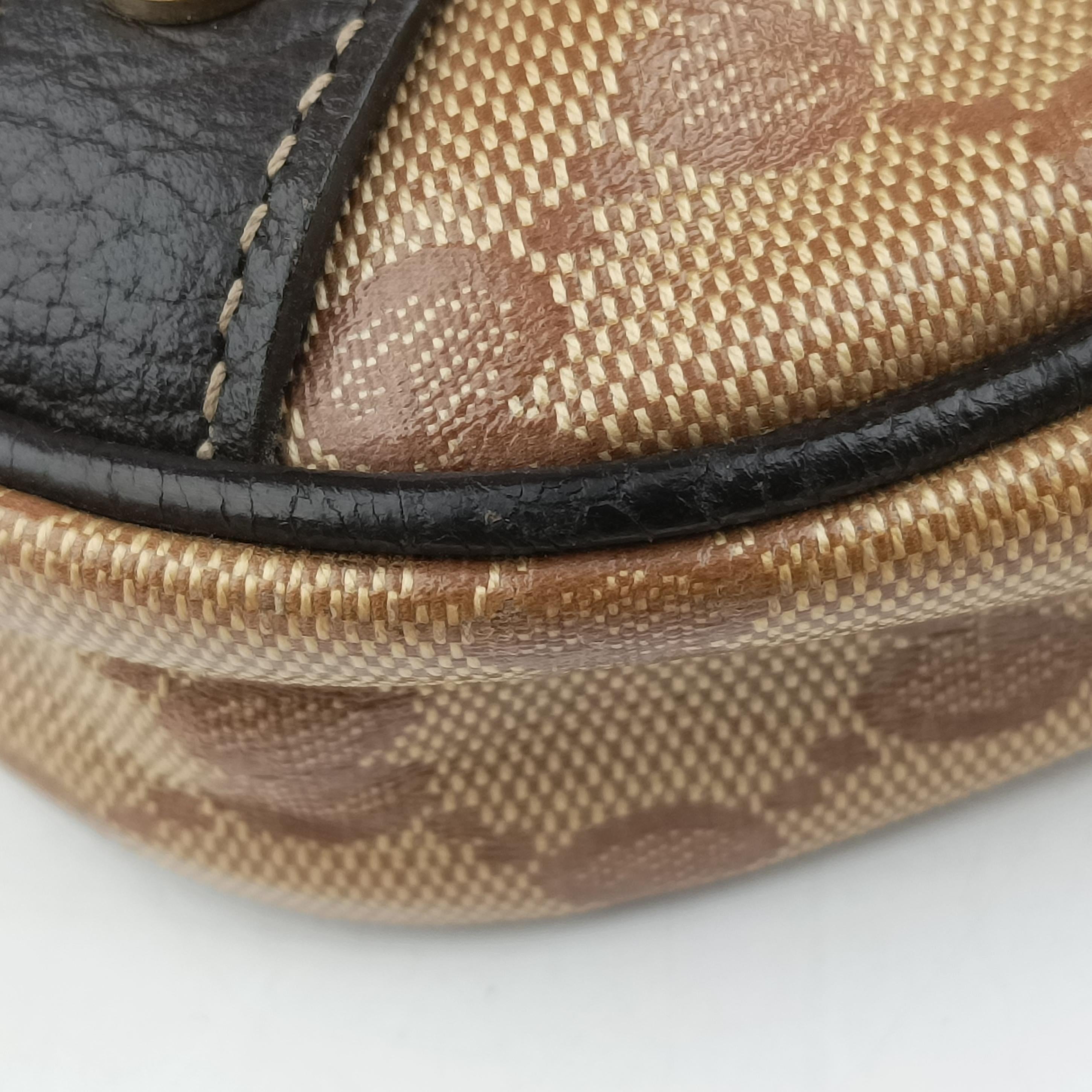 Pre-owned Gucci GG Crystal Abbey Hobo Brown PVC coated canvas 268636 handbag | stylenewstar