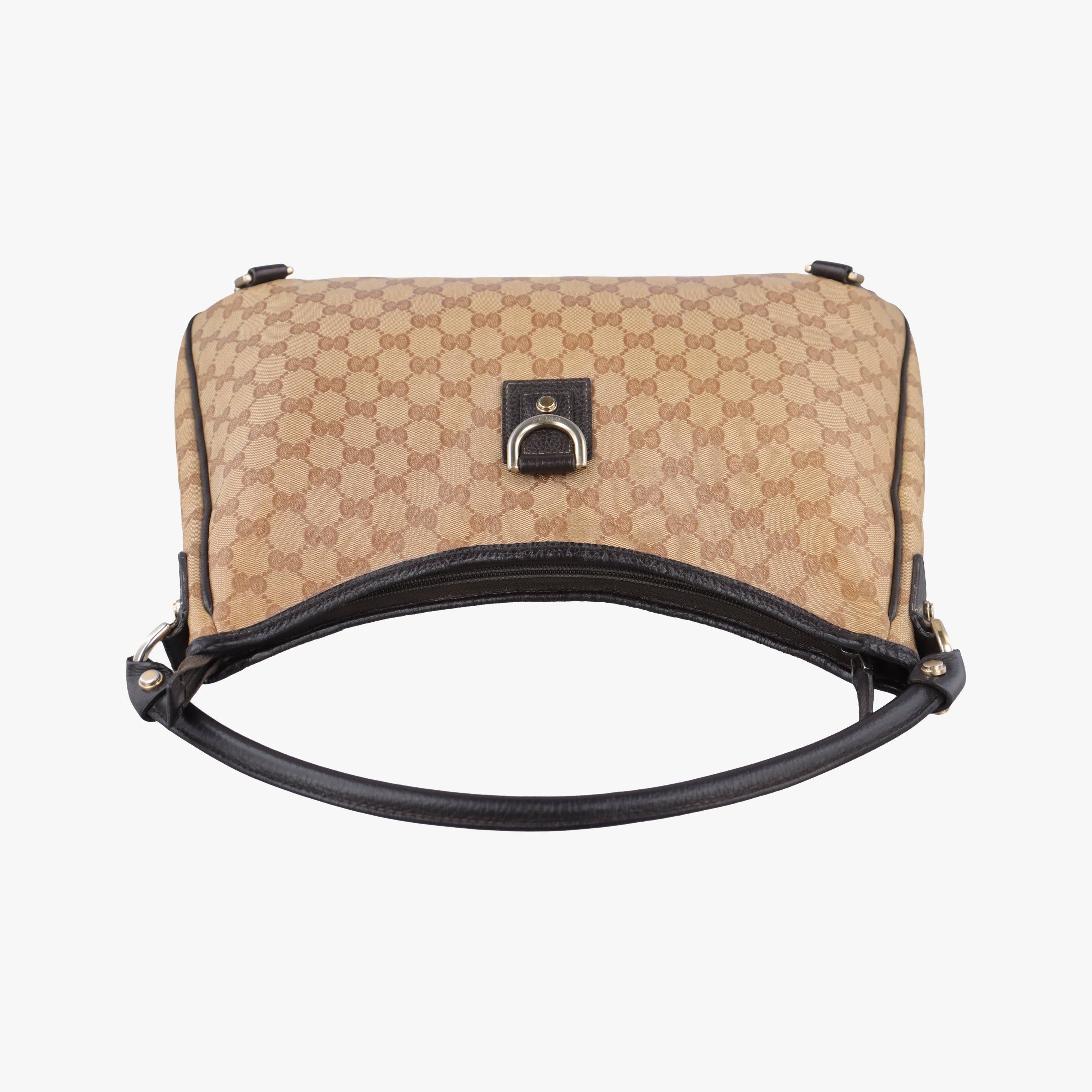 Pre-owned Gucci GG Crystal Abbey Hobo Brown PVC coated canvas 268636 handbag | stylenewstar