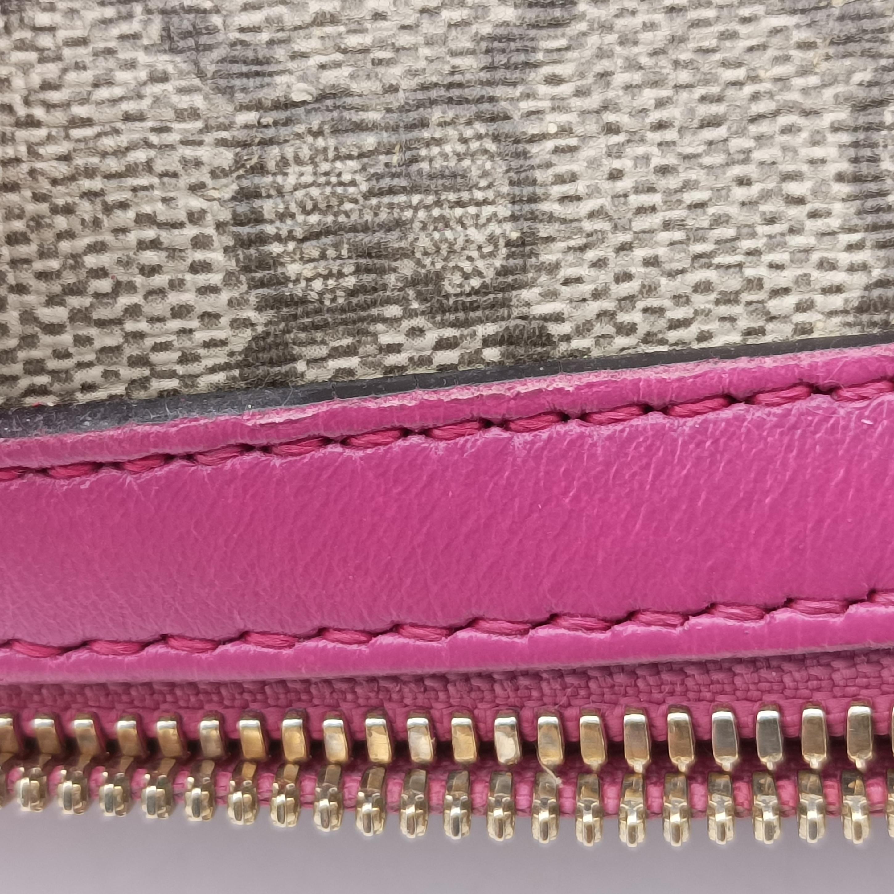 Vintage Gucci GG SUPREME beige×red×pink PVC coated canvas 409529 bostonbag | stylenewstar