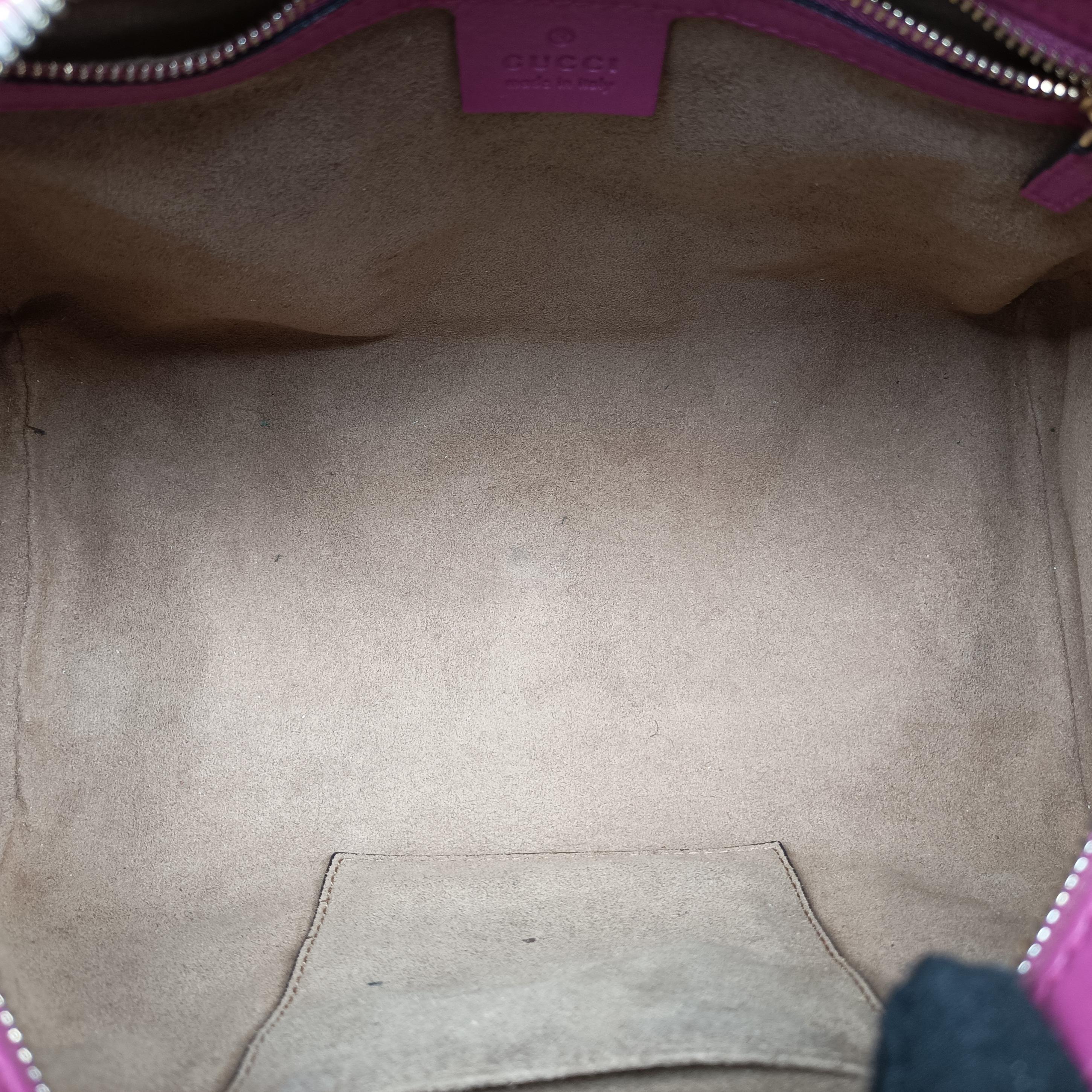 Vintage Gucci GG SUPREME beige×red×pink PVC coated canvas 409529 bostonbag | stylenewstar