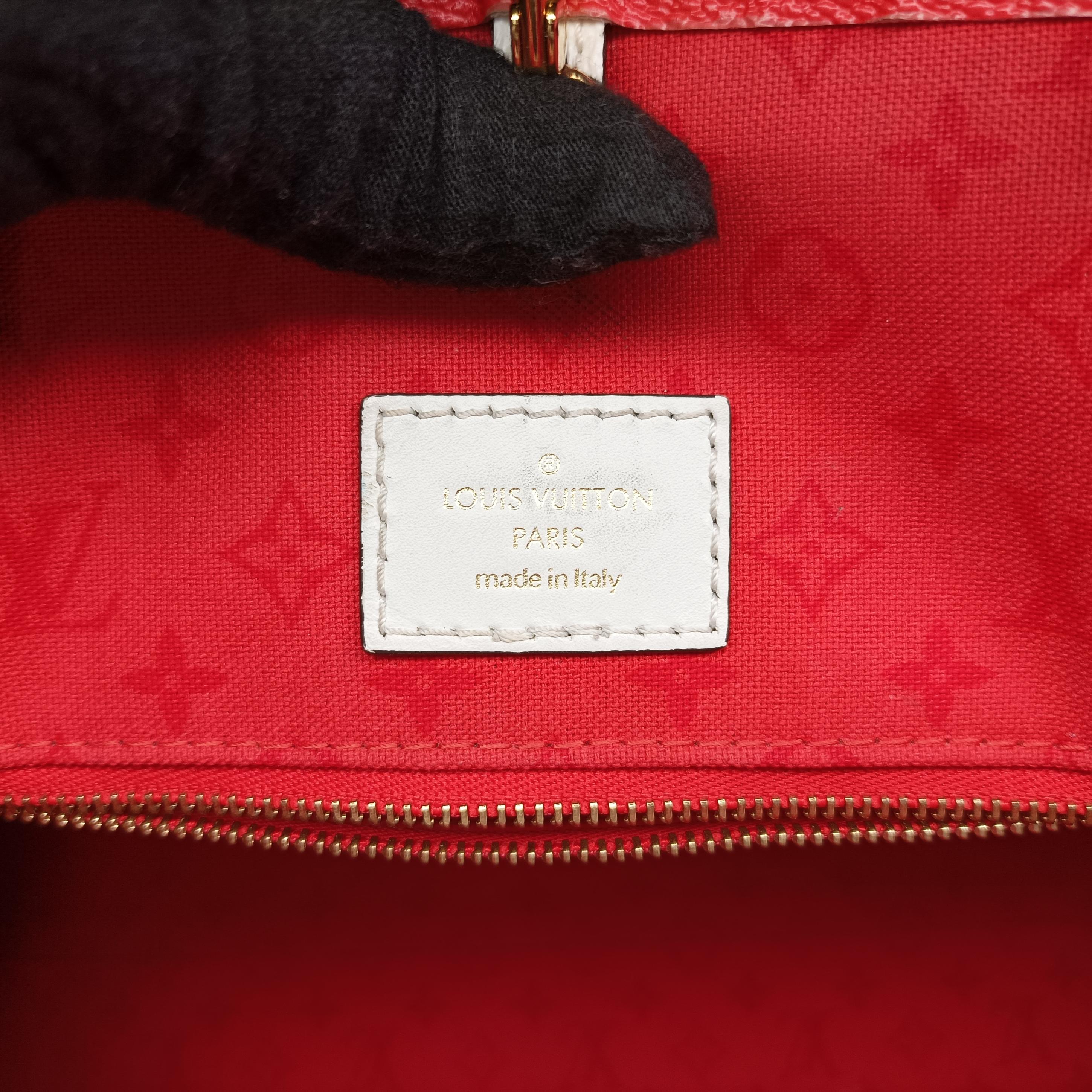 Secondhand Louis Vuitton On the Go GM white×ROUGE Monogram Giant M45356 shoulderbag | stylenewstar