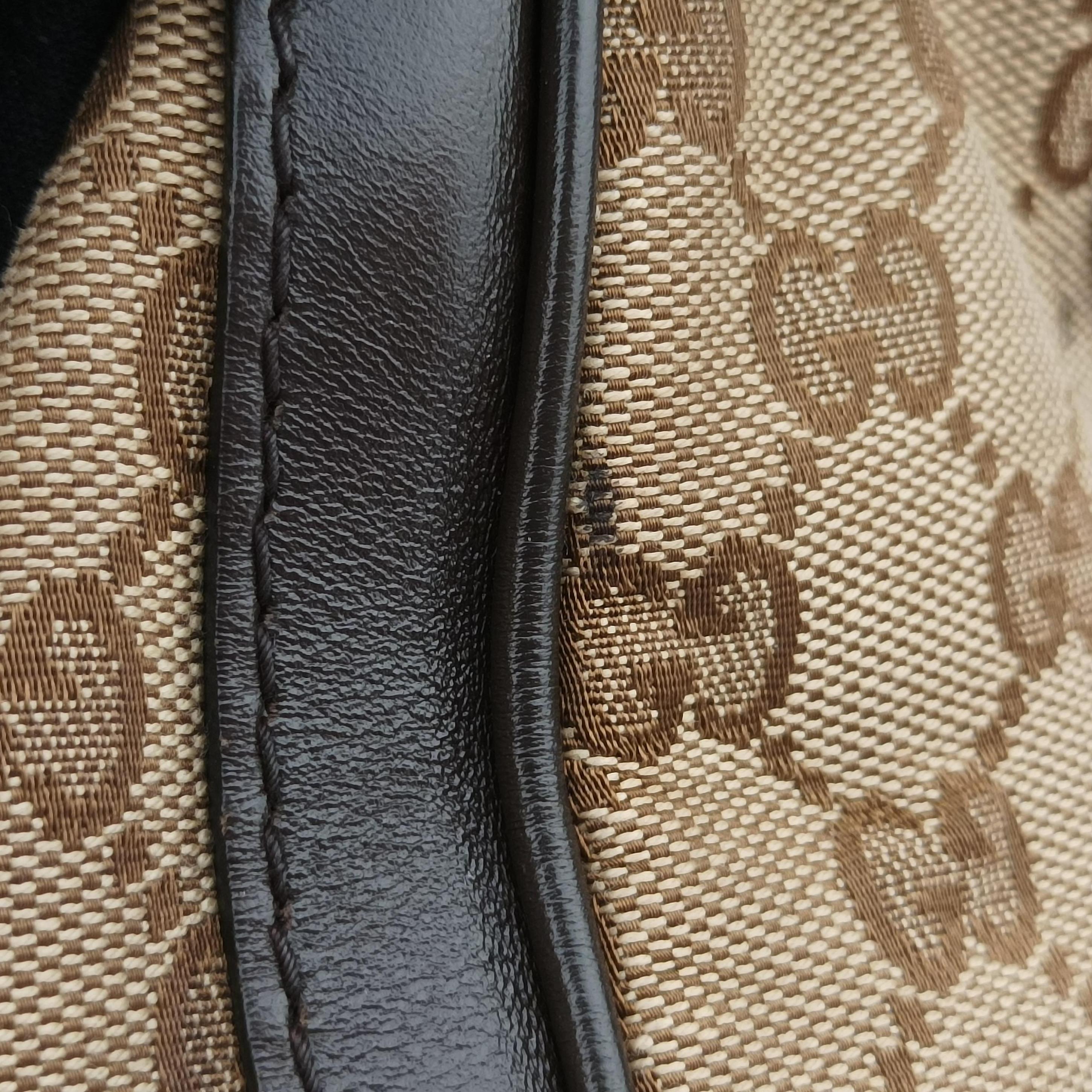 Vintage Gucci Sherry Line Beige×green×red canvas×leather 247205 bostonbag | stylenewstar