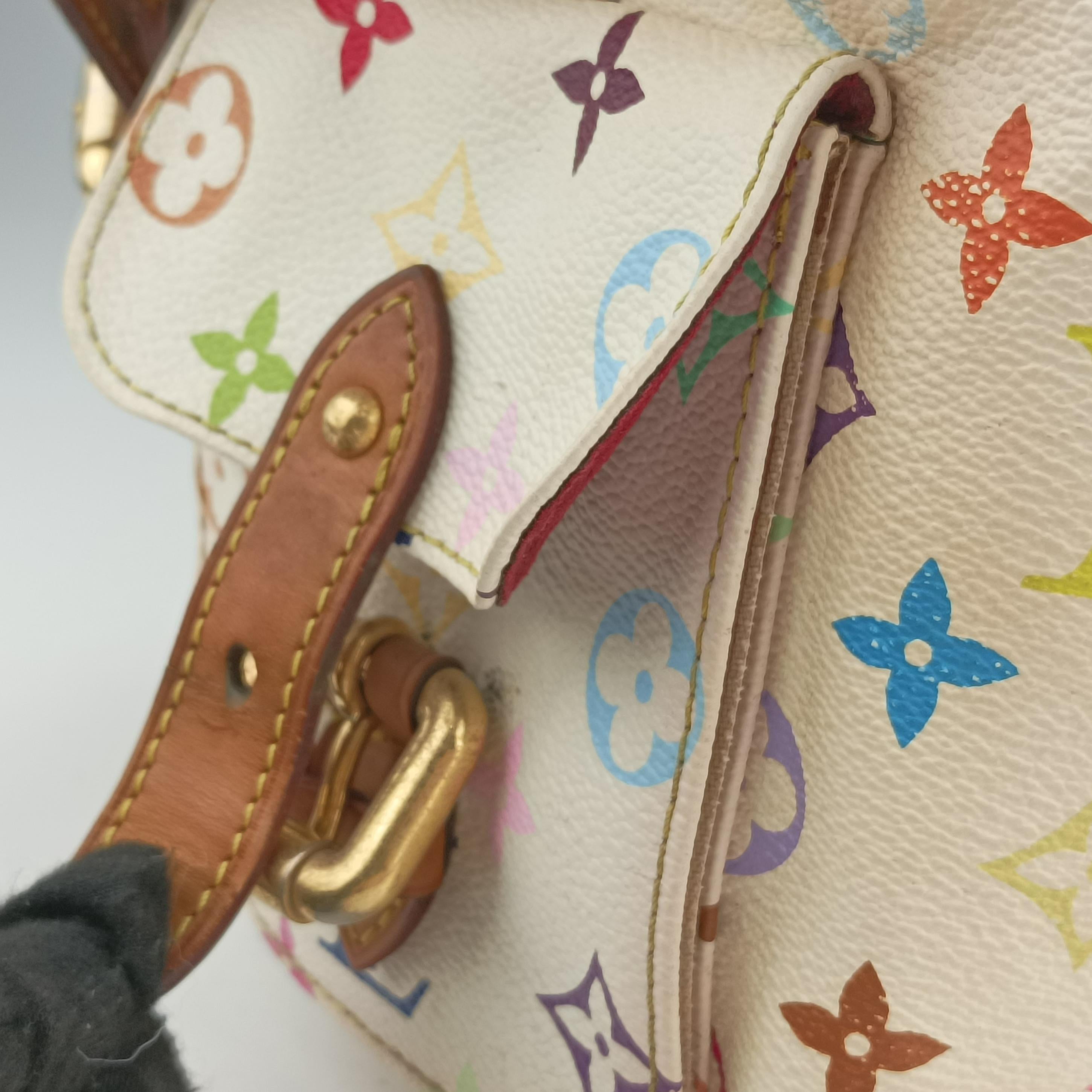 Pre-owned Louis Vuitton Petit Noe White Monogram Multicolor M42229 shoulderbag | stylenewstar