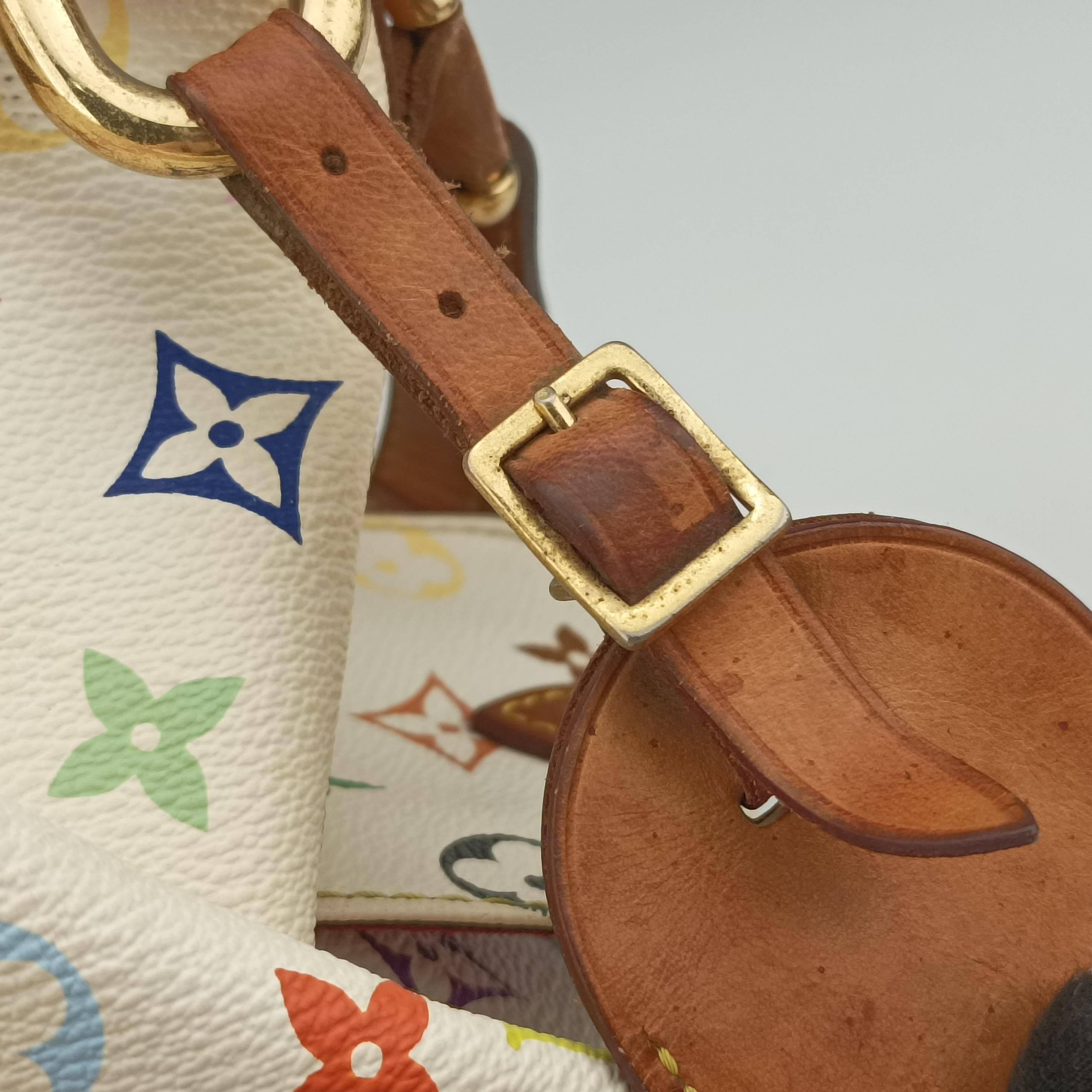 Pre-owned Louis Vuitton Petit Noe White Monogram Multicolor M42229 shoulderbag | stylenewstar