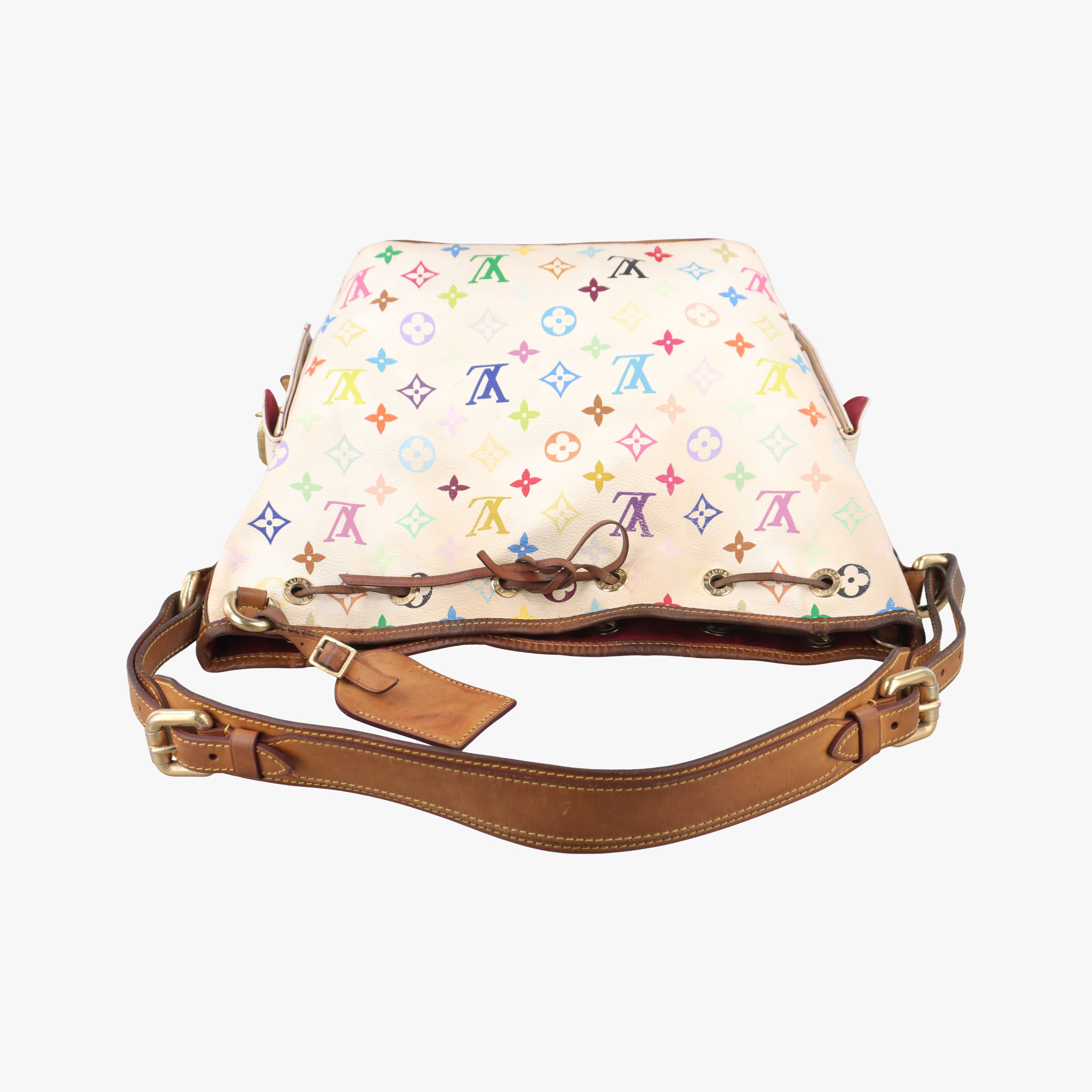 Pre-owned Louis Vuitton Petit Noe White Monogram Multicolor M42229 shoulderbag | stylenewstar