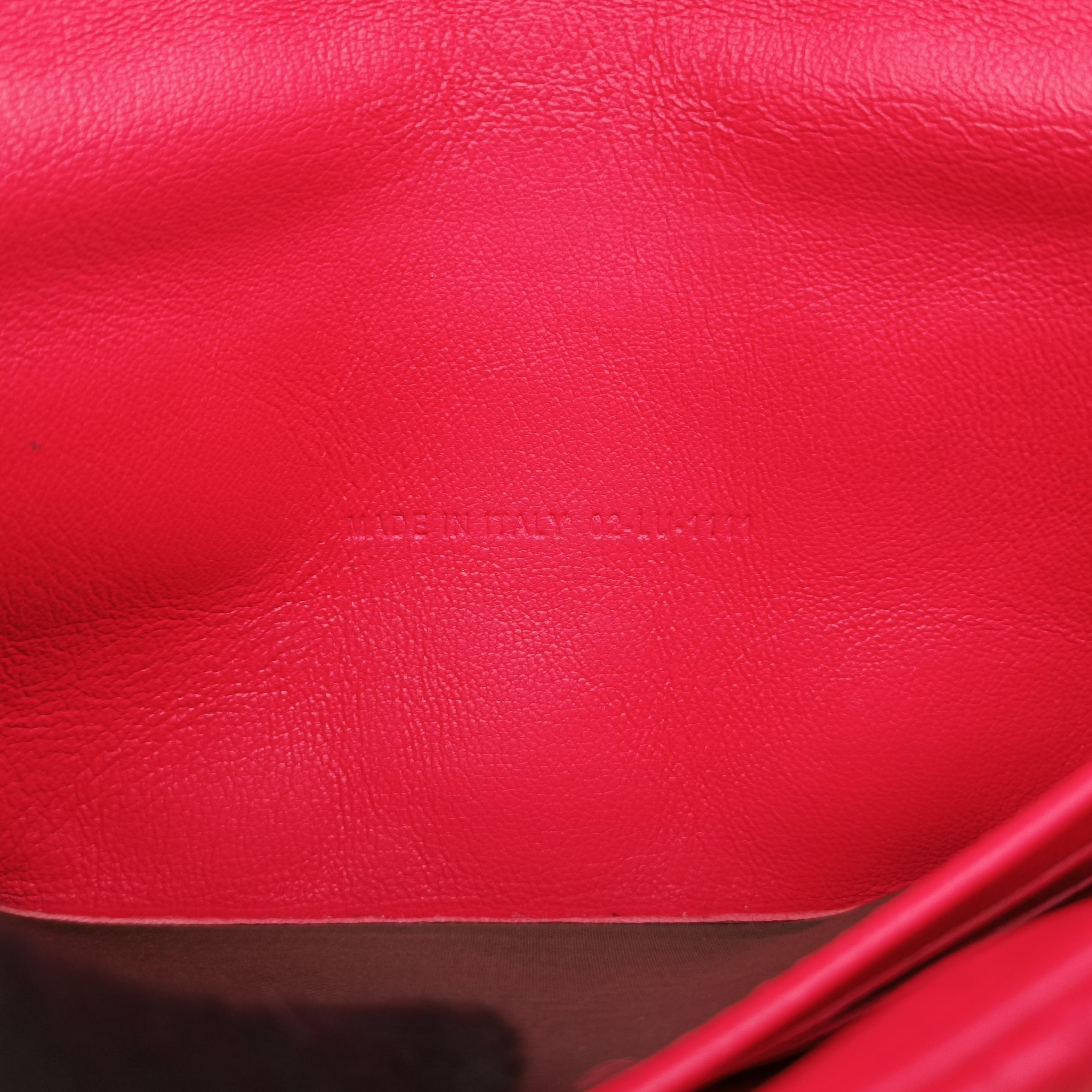 Pre-owned Christian Dior Miss Dior Cannage New Lock Red lambskin  shoulderbag | stylenewstar