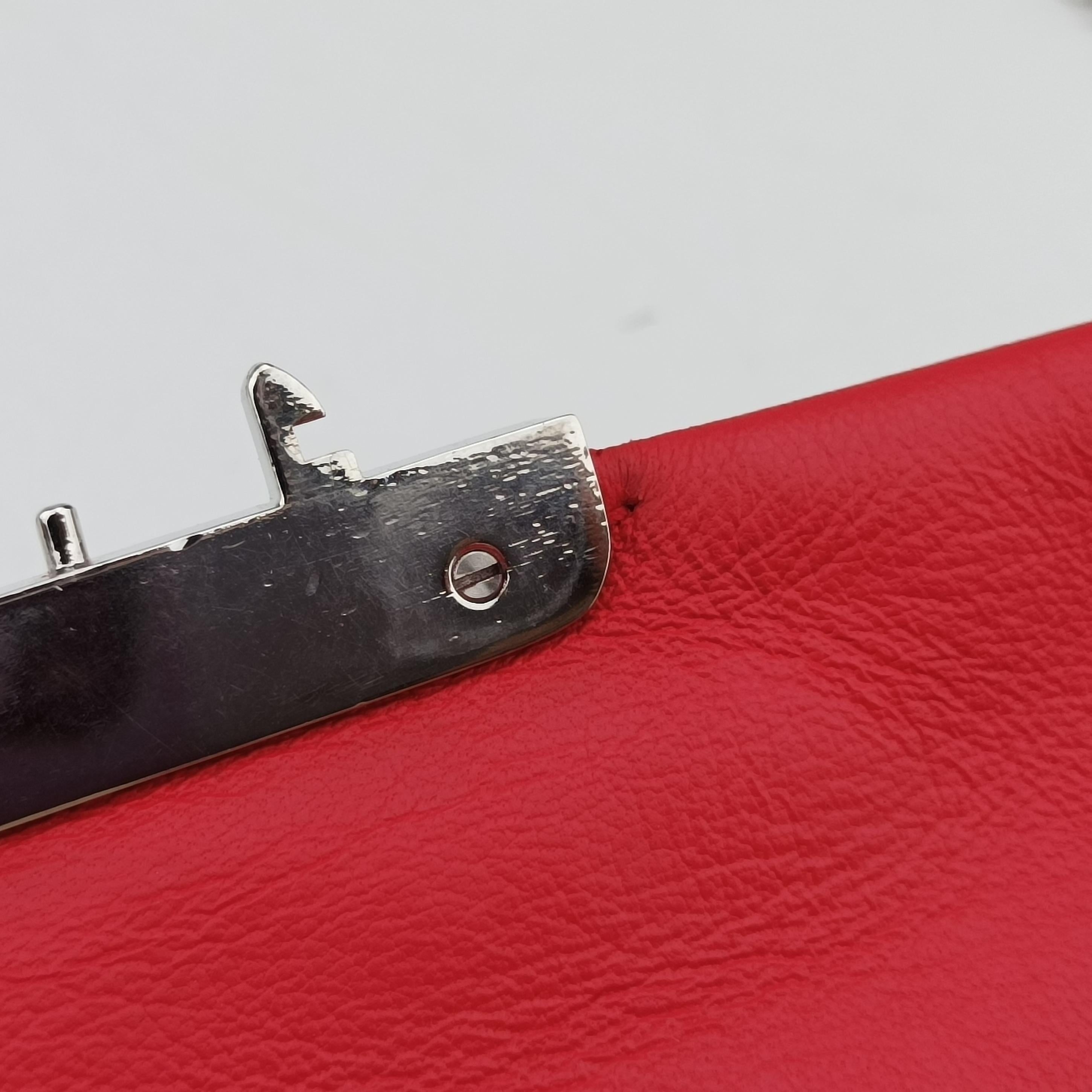 Pre-owned Christian Dior Miss Dior Cannage New Lock Red lambskin  shoulderbag | stylenewstar