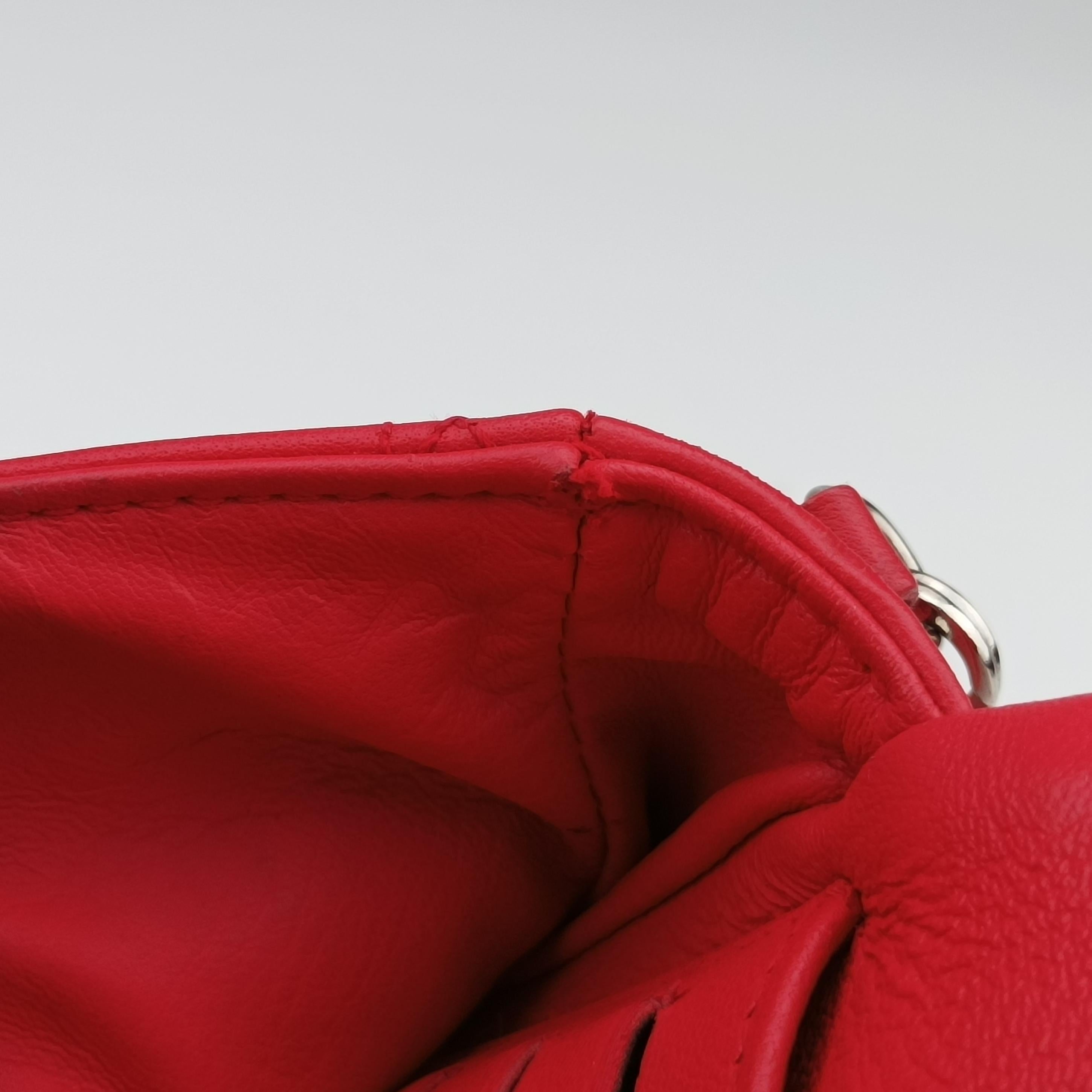 Pre-owned Christian Dior Miss Dior Cannage New Lock Red lambskin  shoulderbag | stylenewstar
