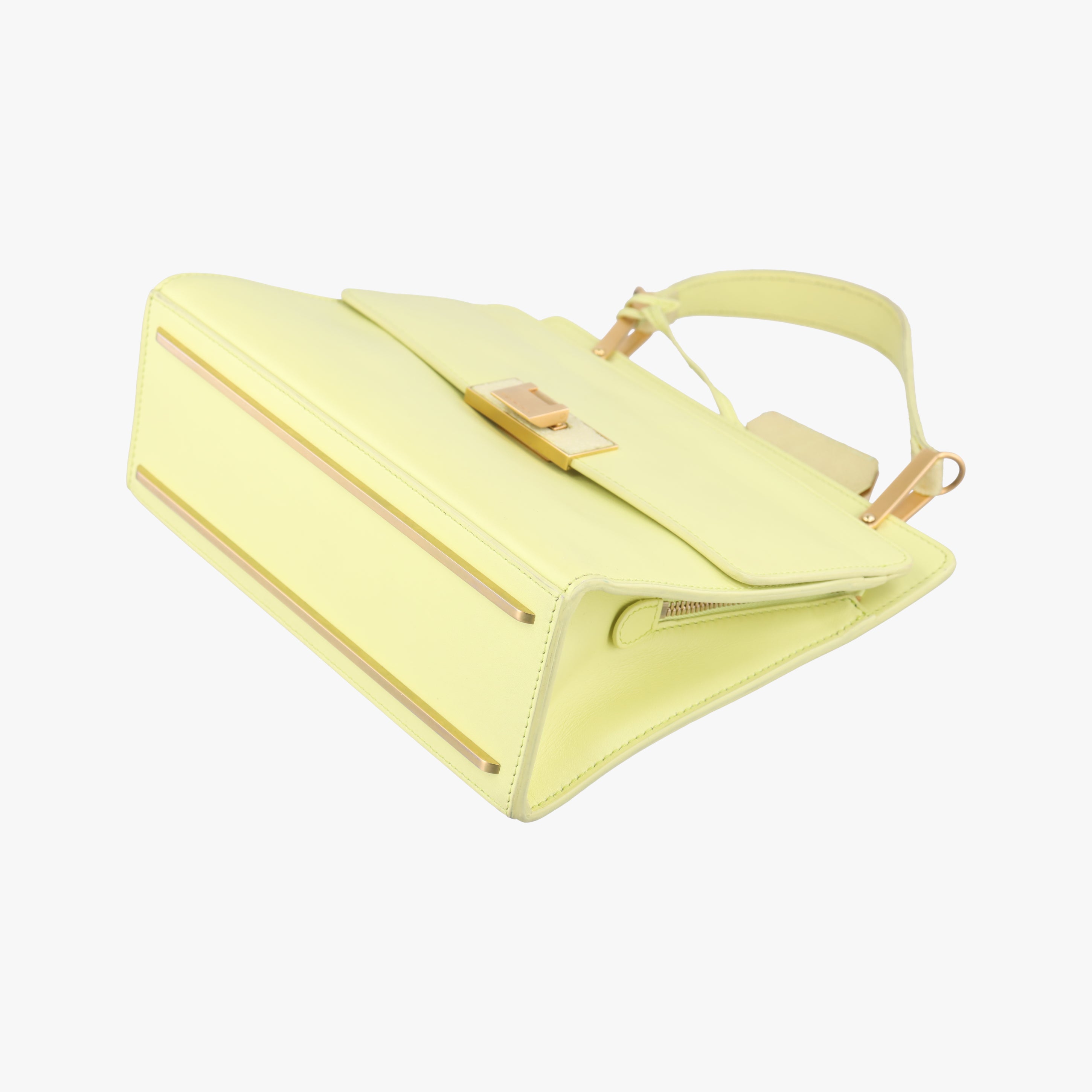 Pre-owned Balenciaga Le Dix Cartable Yellow Leather  shoulderbag | stylenewstar