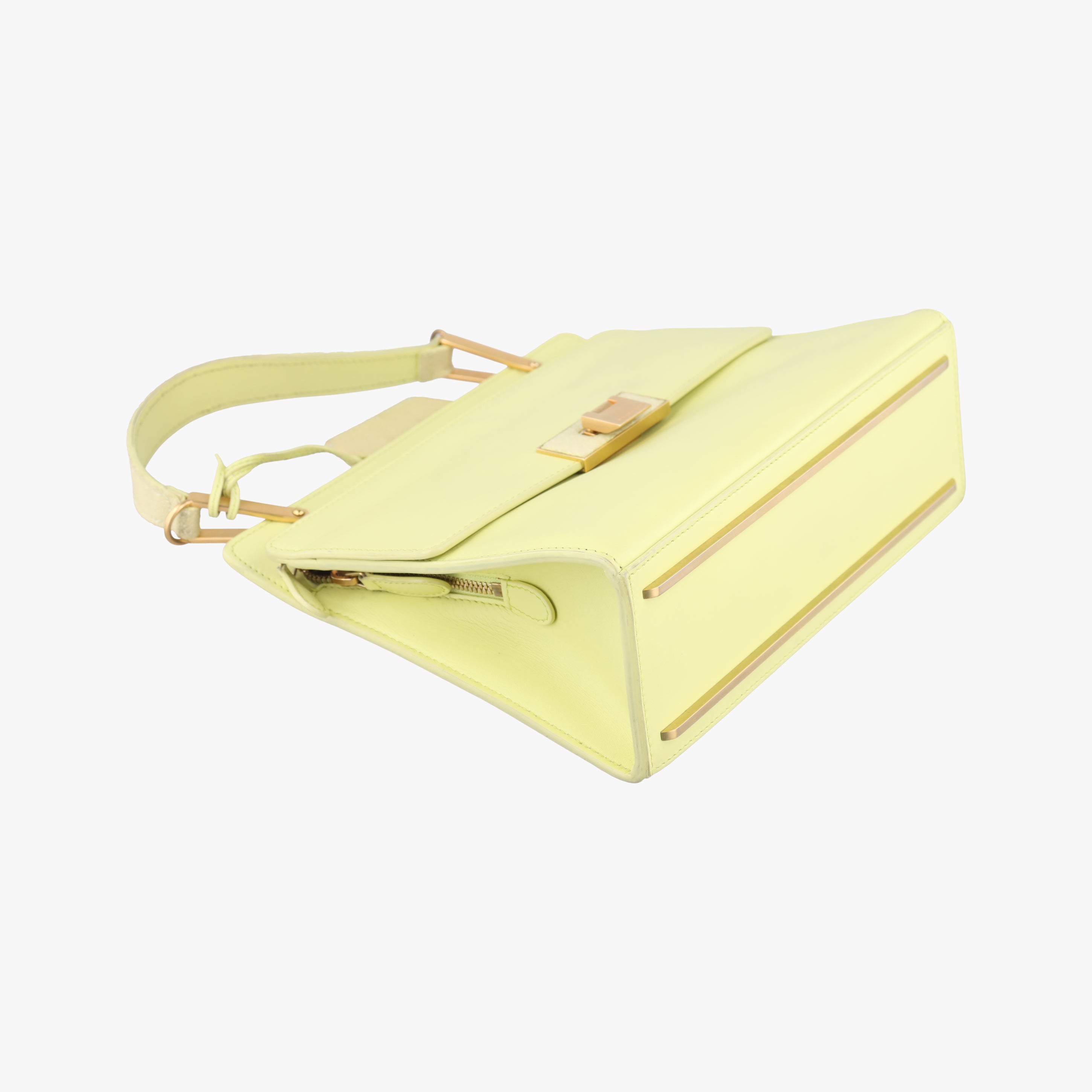 Pre-owned Balenciaga Le Dix Cartable Yellow Leather  shoulderbag | stylenewstar