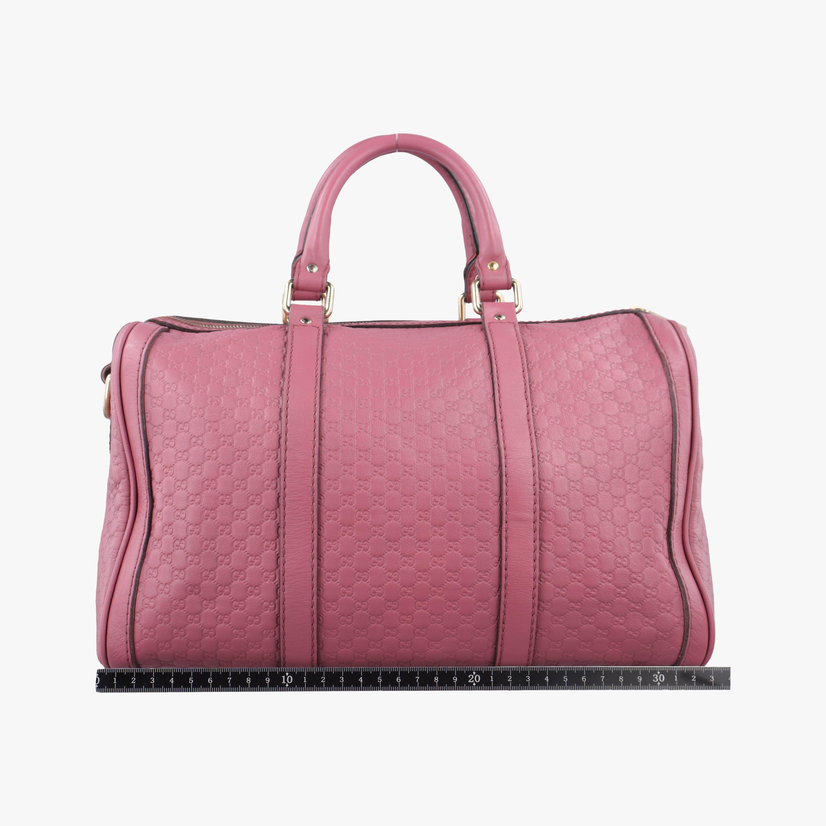 Pre-owned Gucci Sherry Line Pink Leather 247205 bostonbag | stylenewstar