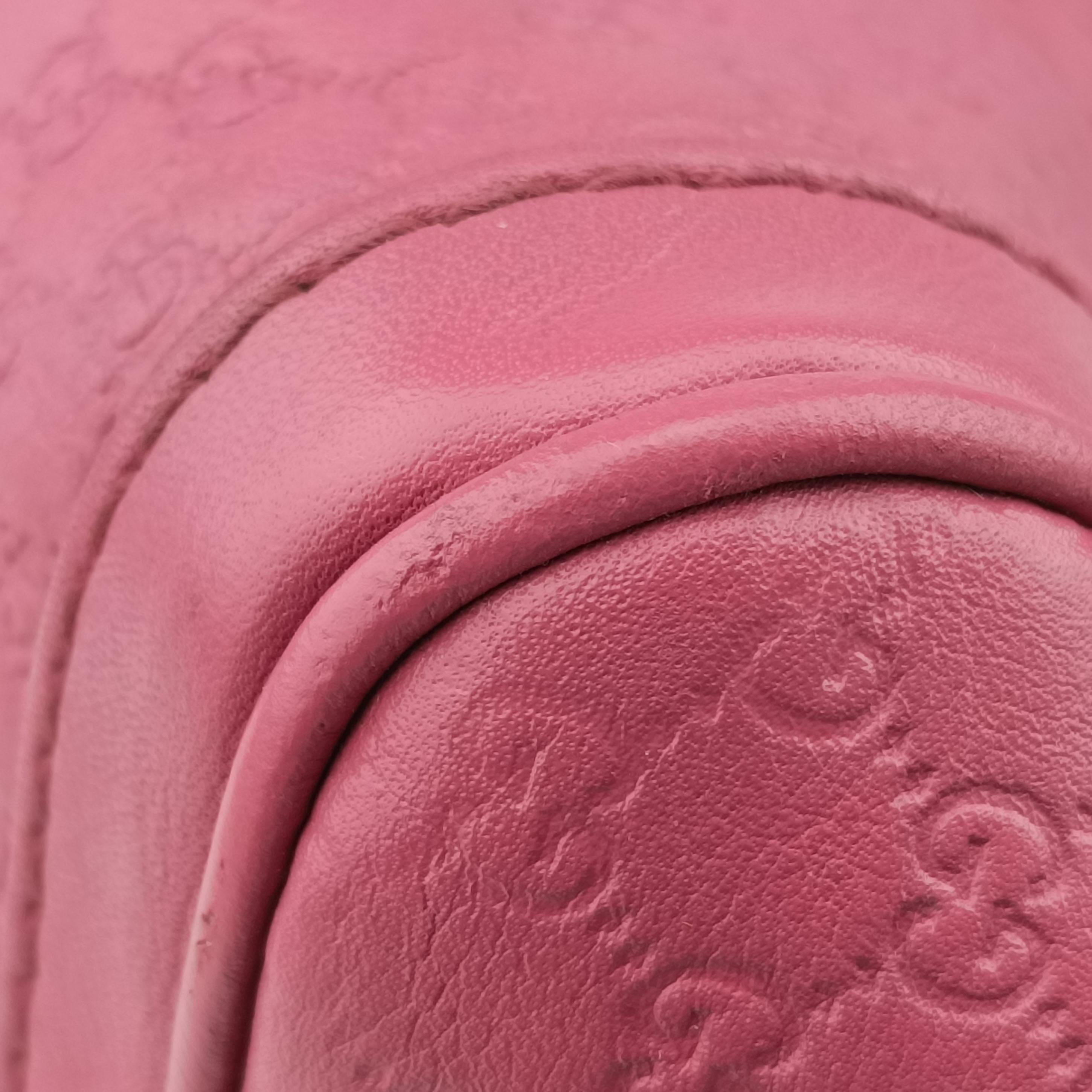 Pre-owned Gucci Sherry Line Pink Leather 247205 bostonbag | stylenewstar