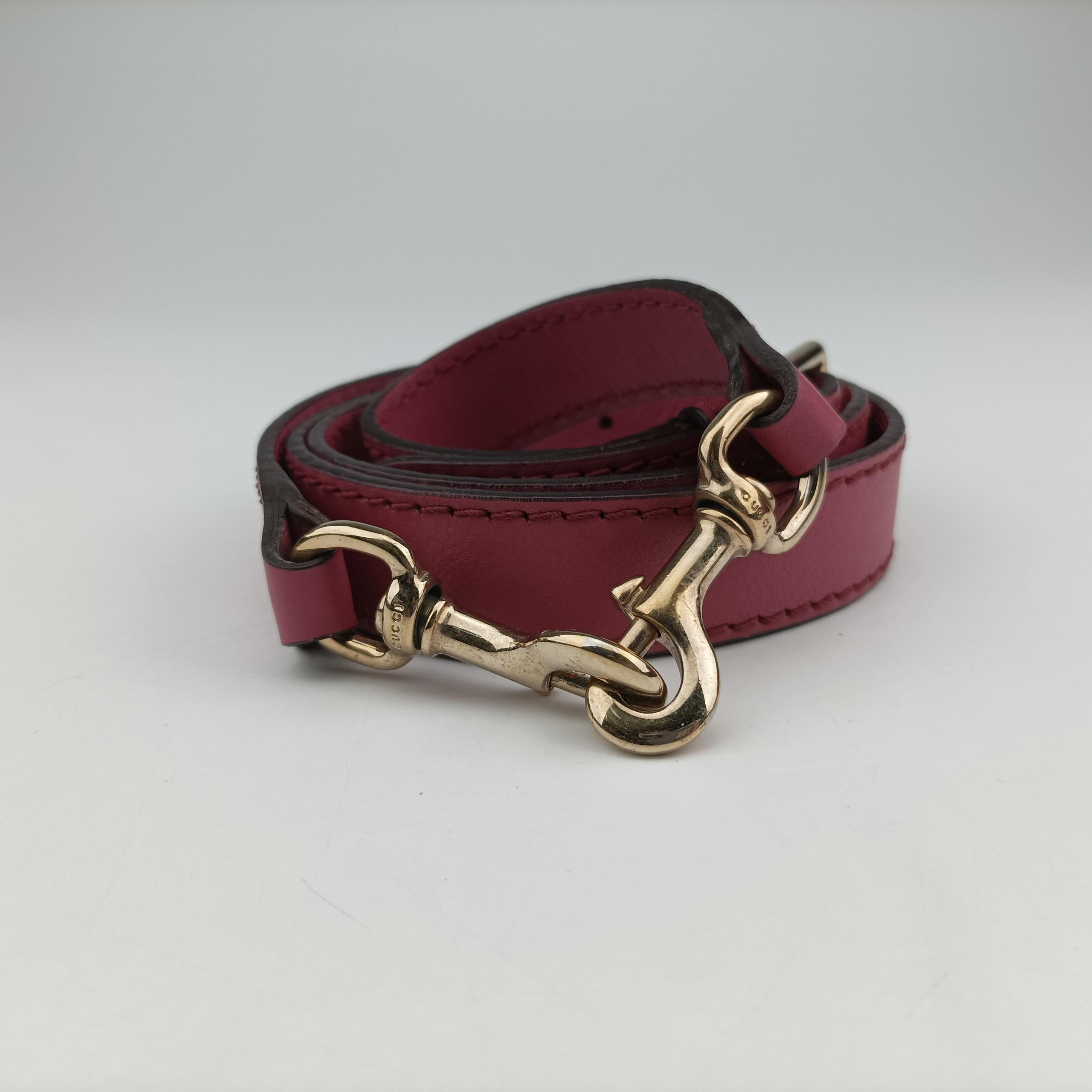 Pre-owned Gucci Sherry Line Pink Leather 247205 bostonbag | stylenewstar