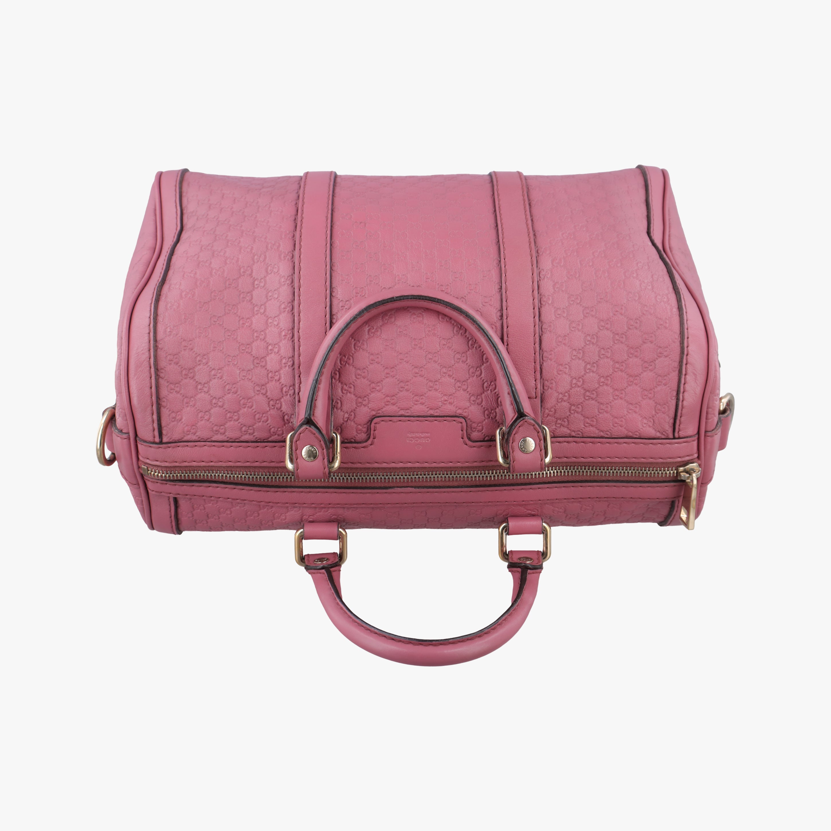 Pre-owned Gucci Sherry Line Pink Leather 247205 bostonbag | stylenewstar
