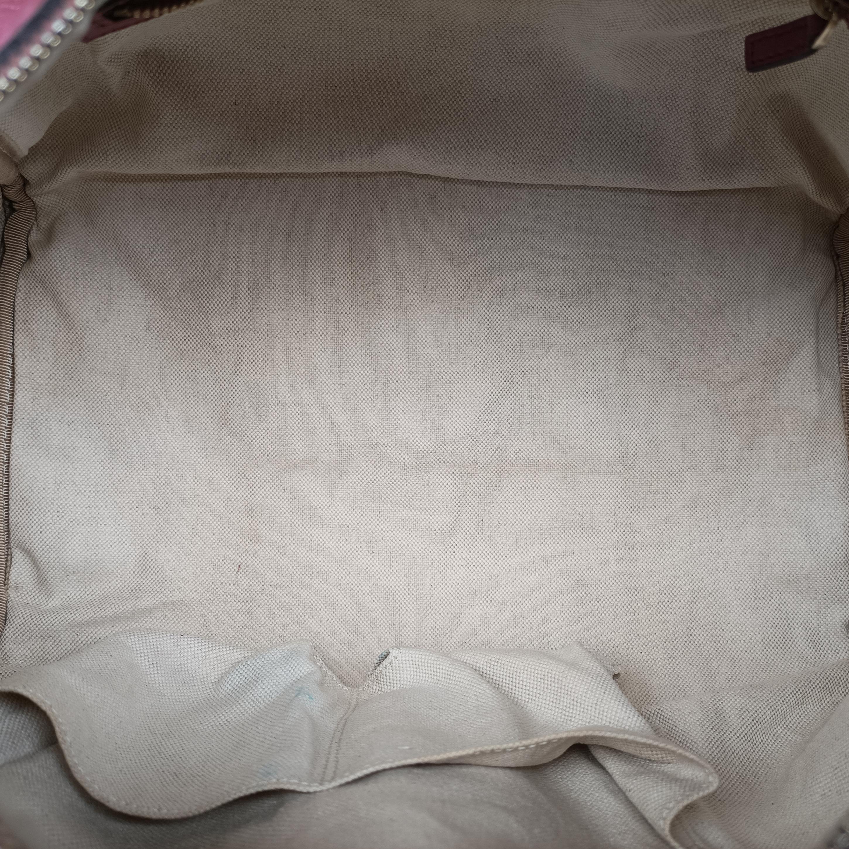 Pre-owned Gucci Sherry Line Pink Leather 247205 bostonbag | stylenewstar
